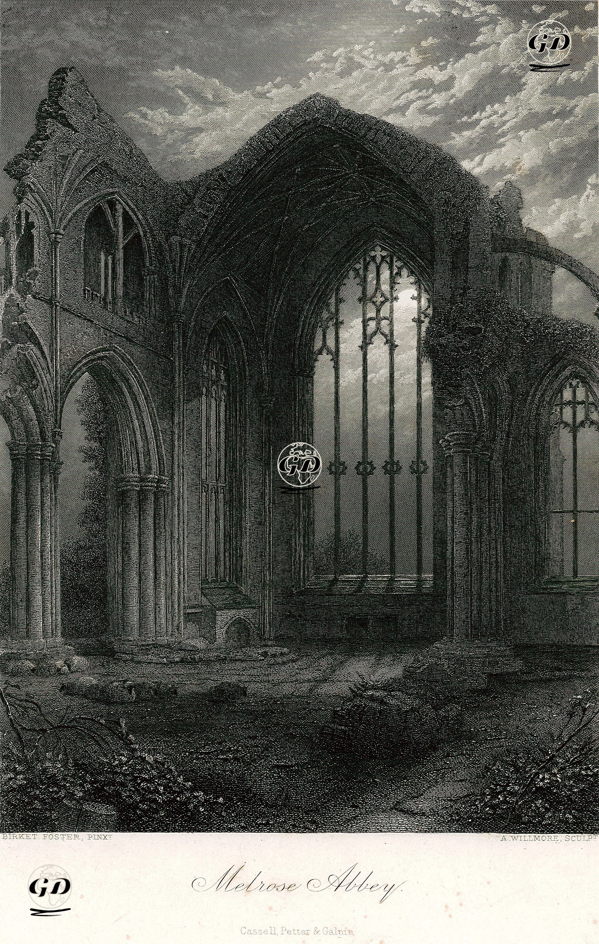 Melrose Abbey - Myles Birket Foster (1825-1899) - 1879