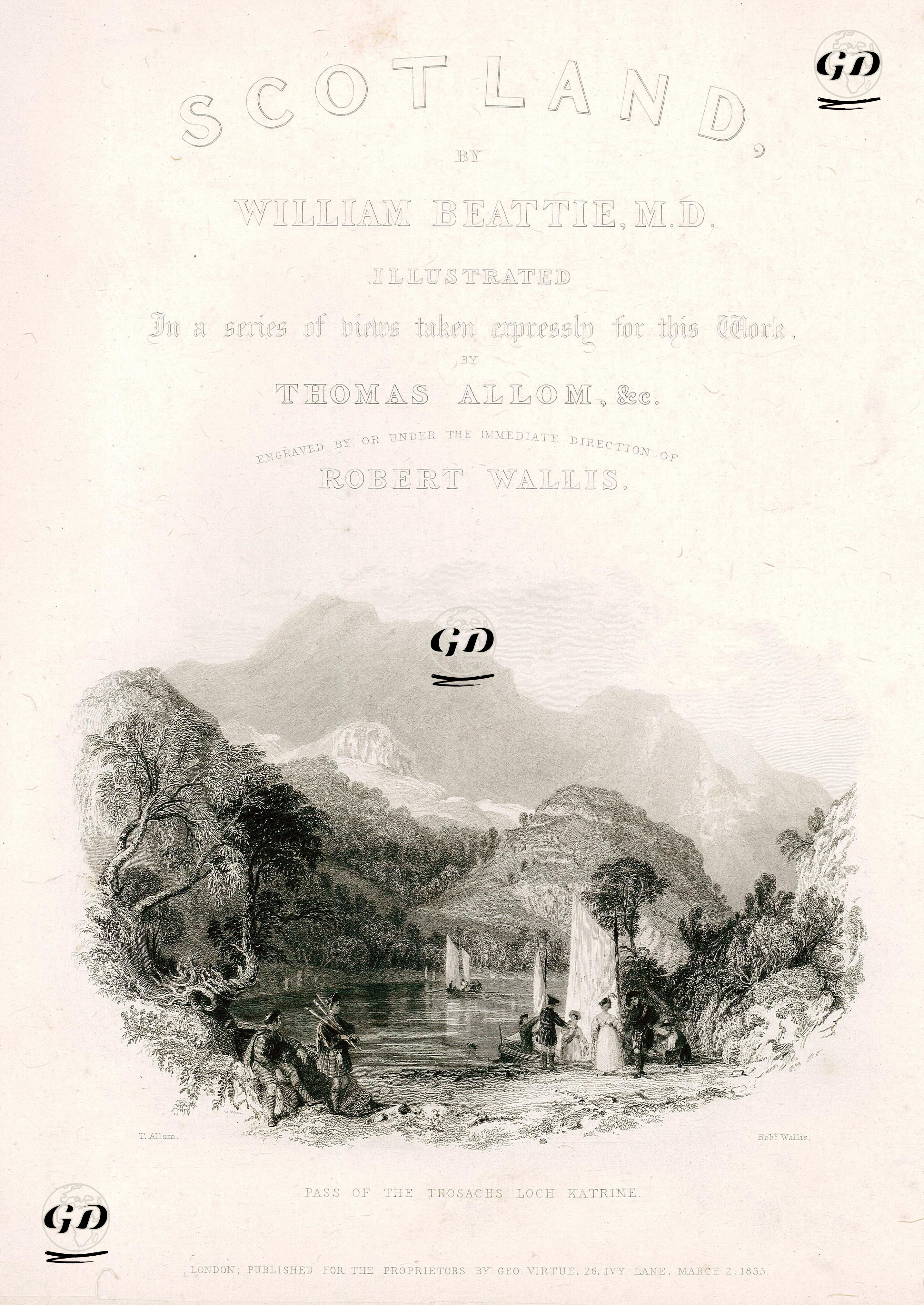 Pass Of The Trosachs Loch Katrine - Thomas Allom (1804-1872) - 1835