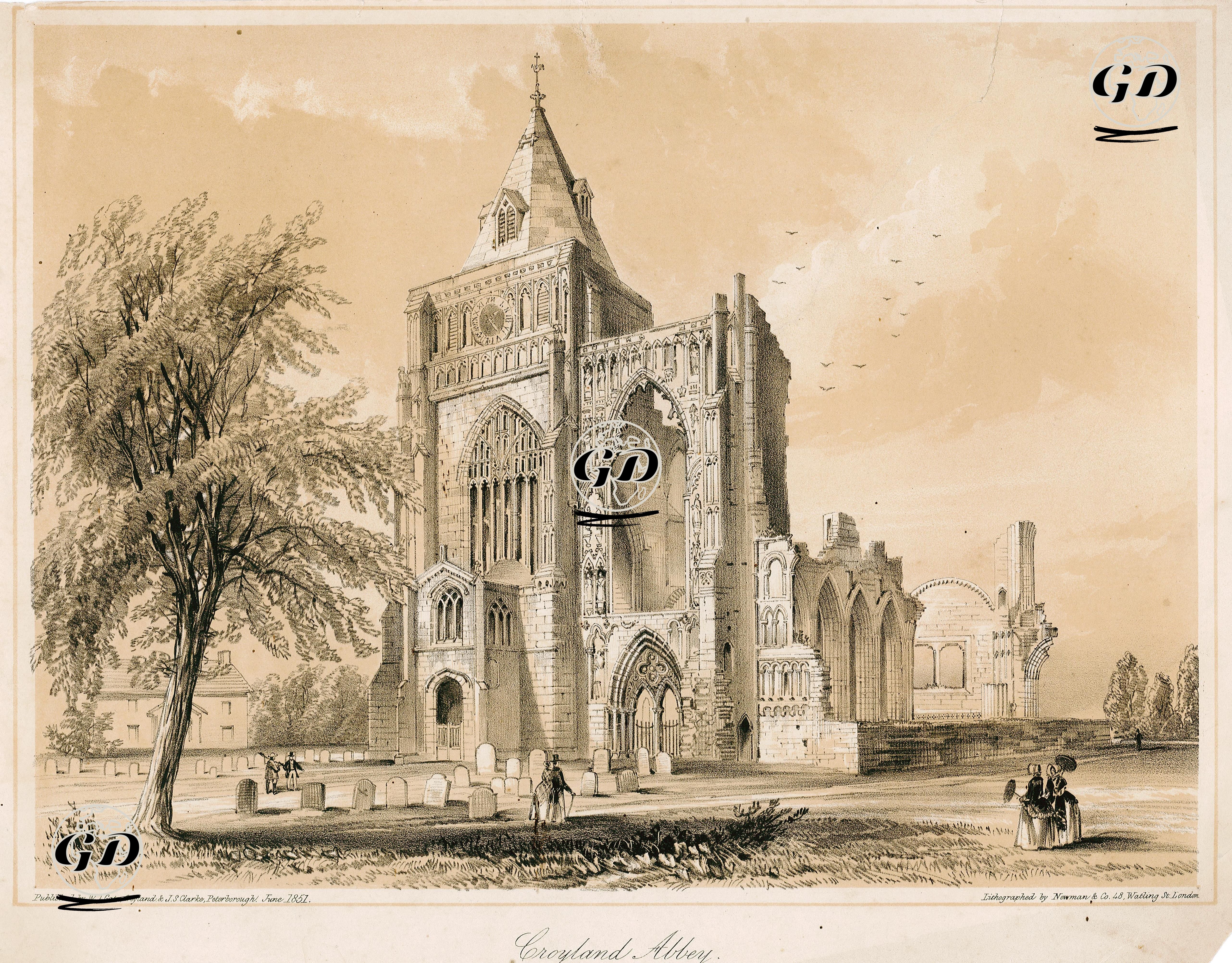 Croyland Manastırı, Lincolnshire -  - 1851