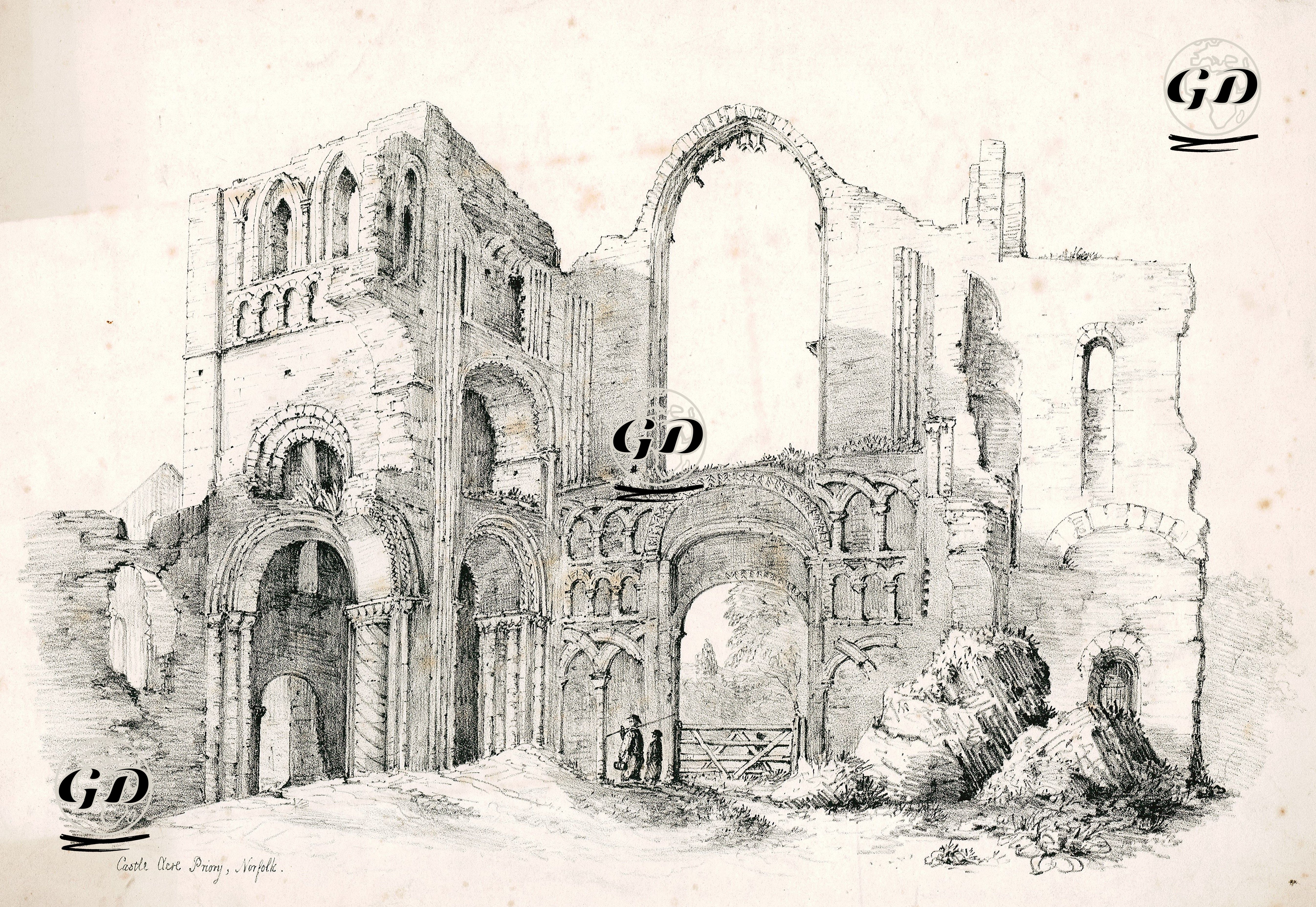 Acre Kalesi Manastırı, Norfolk -  - 1840's