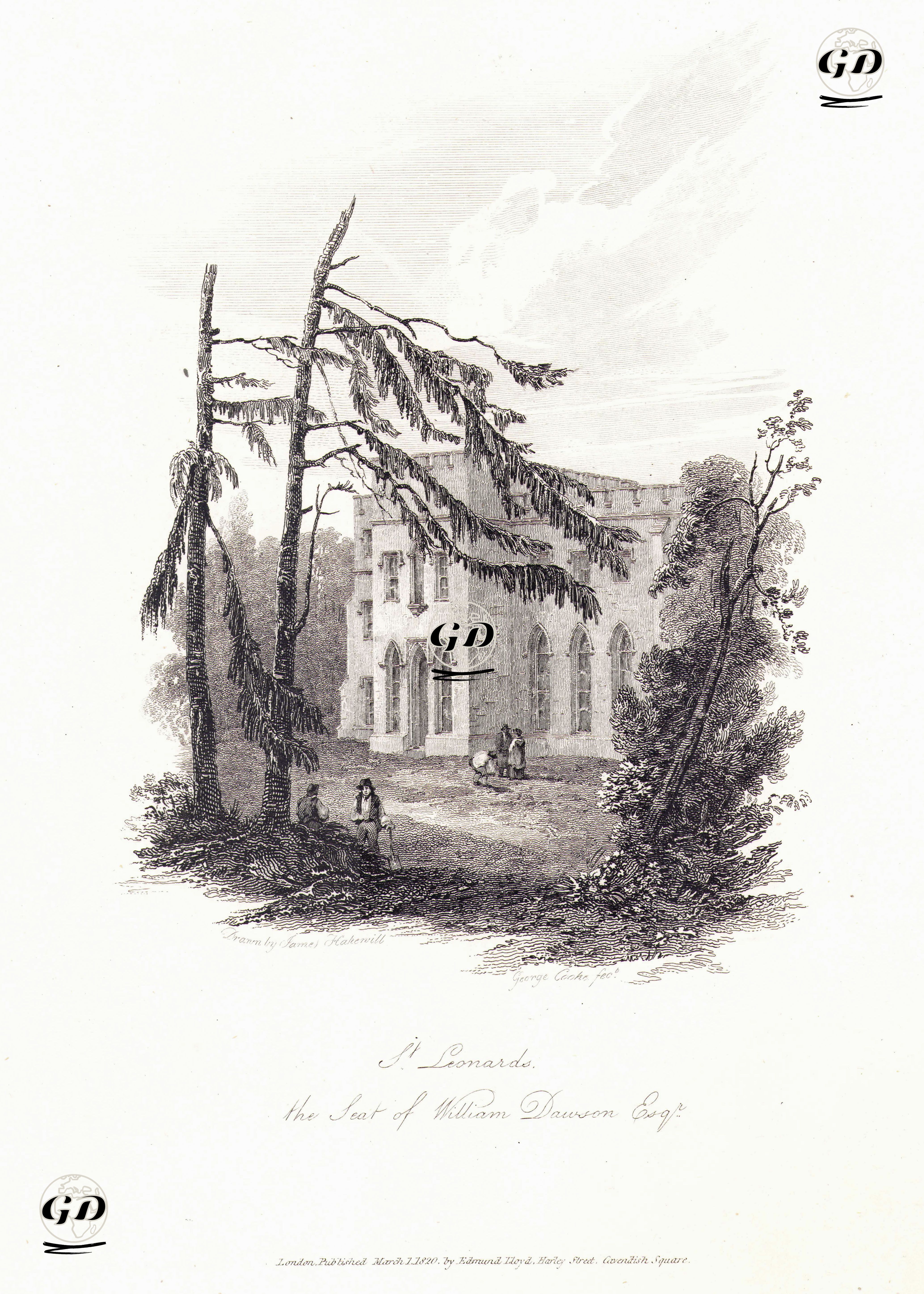 William Dawson'un Evi St.Leonards Malikhanesi - James Hakewill (1778-1843) - 1820