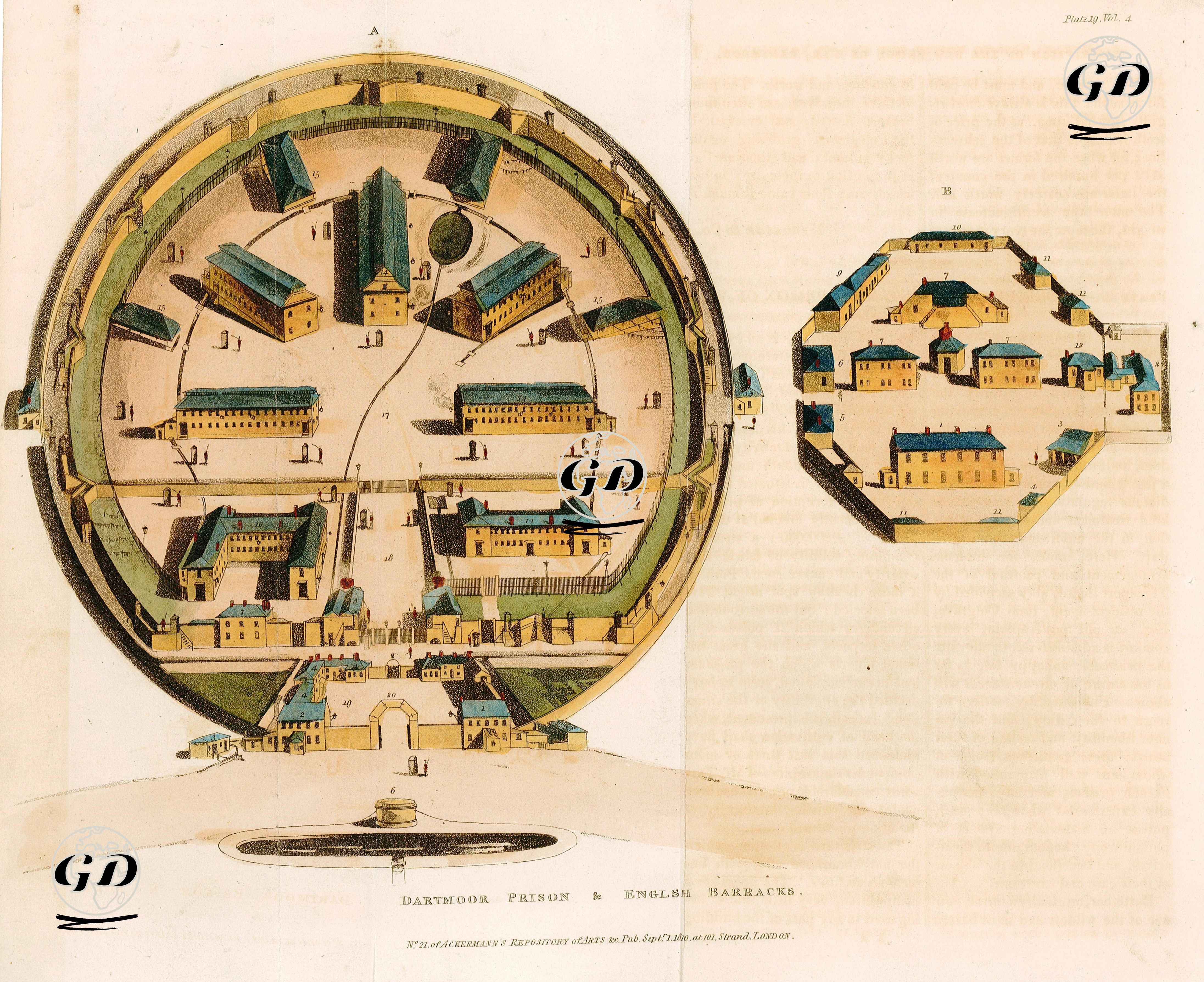 Dartmoor Hapishanesi Ve İngiliz Evleri -  - 1810