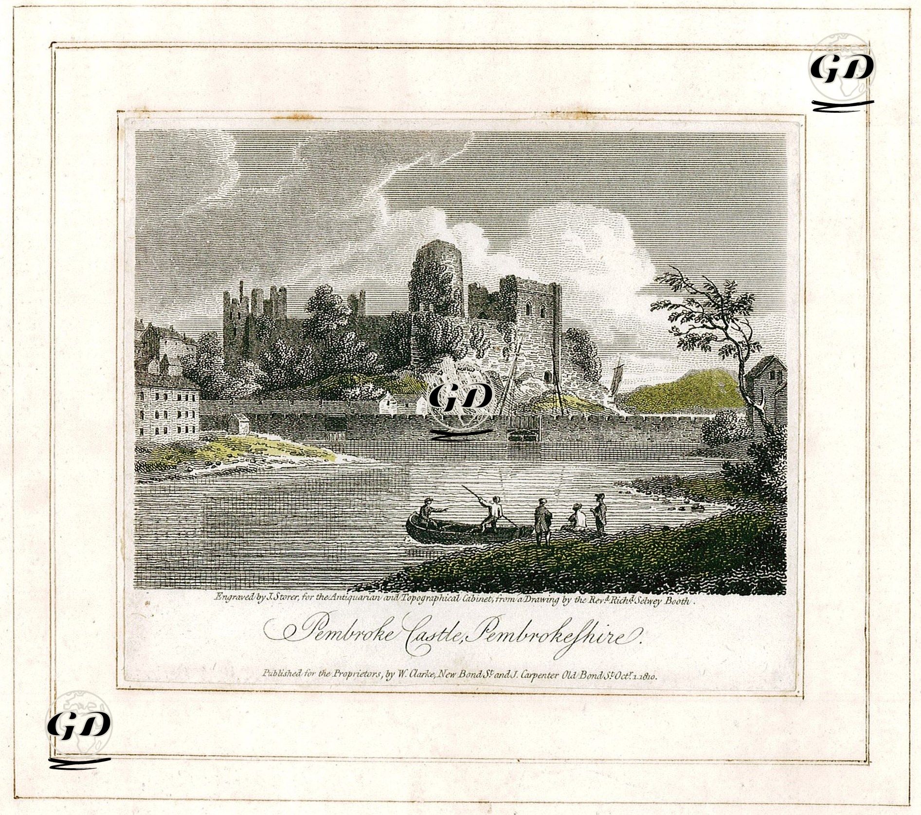 Pembroke Kalesi, Pembrokeshire - Richard Salwey Booth (Active 1765-1807) - 1810