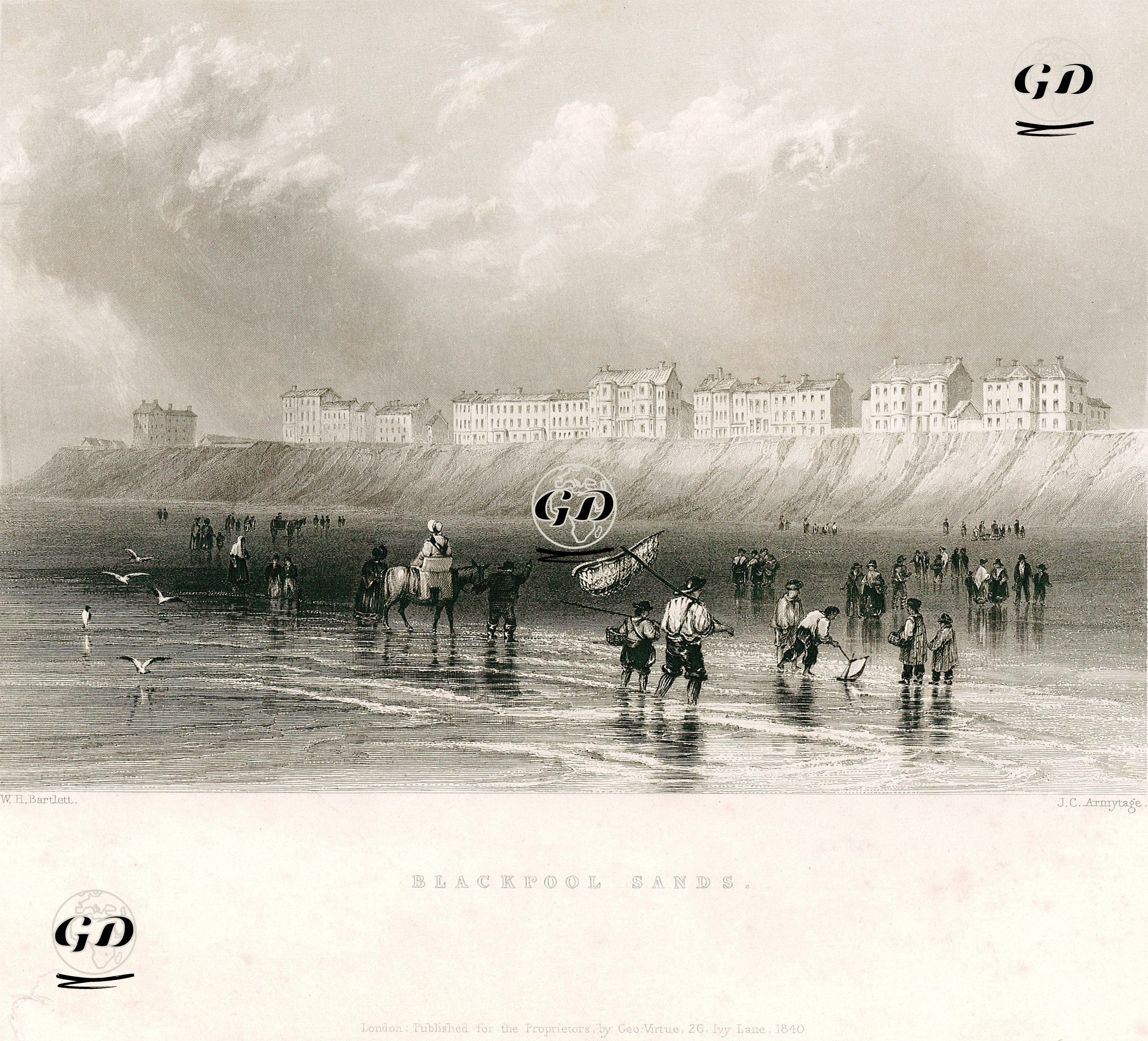 Blackpool Sands - William Henry Bartlett (1809-1854) - 1840