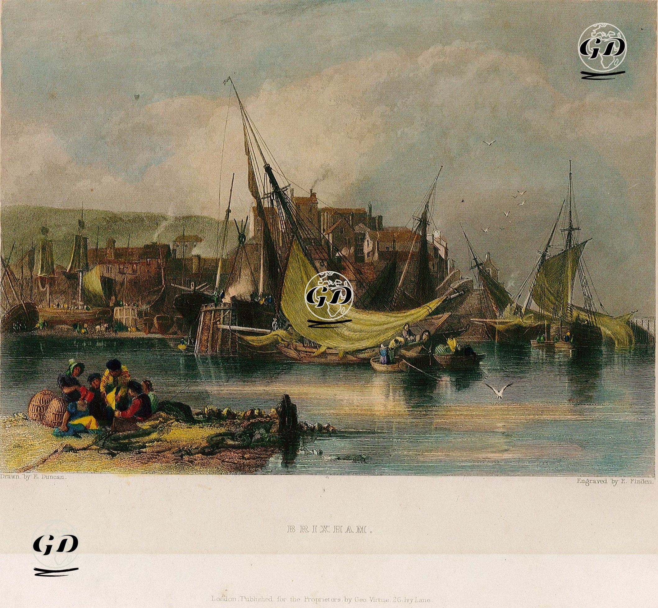 Brixham - Edward Duncan (1803-1882) - 1842