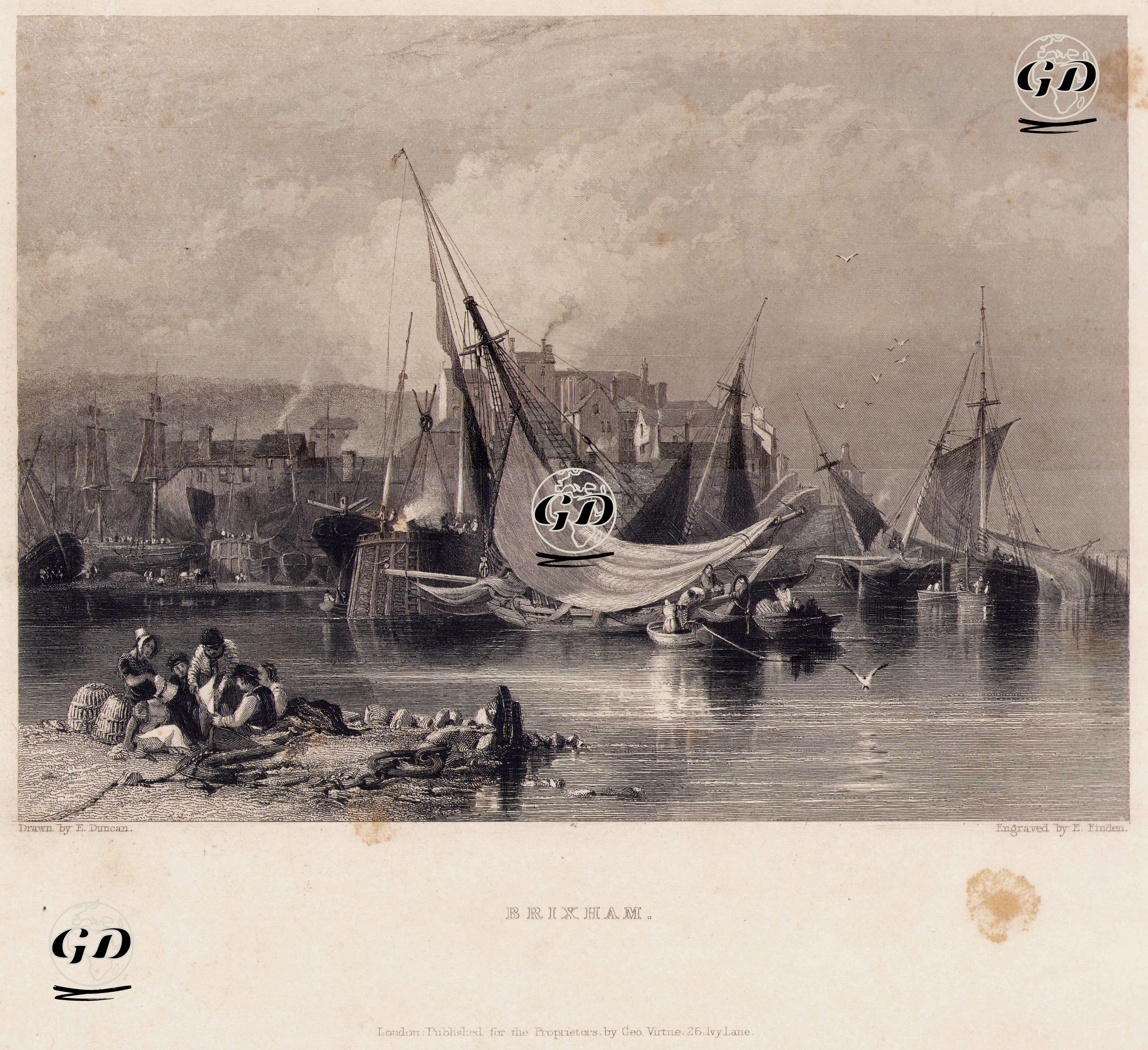 Brixham - Edward Duncan (1803-1882) - 1842