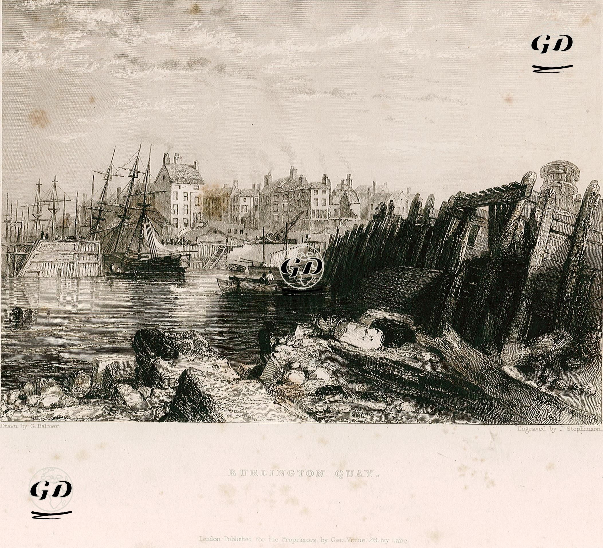 Burlington Limanı, Bridlington - George Balmer (1805-1846) - 1842