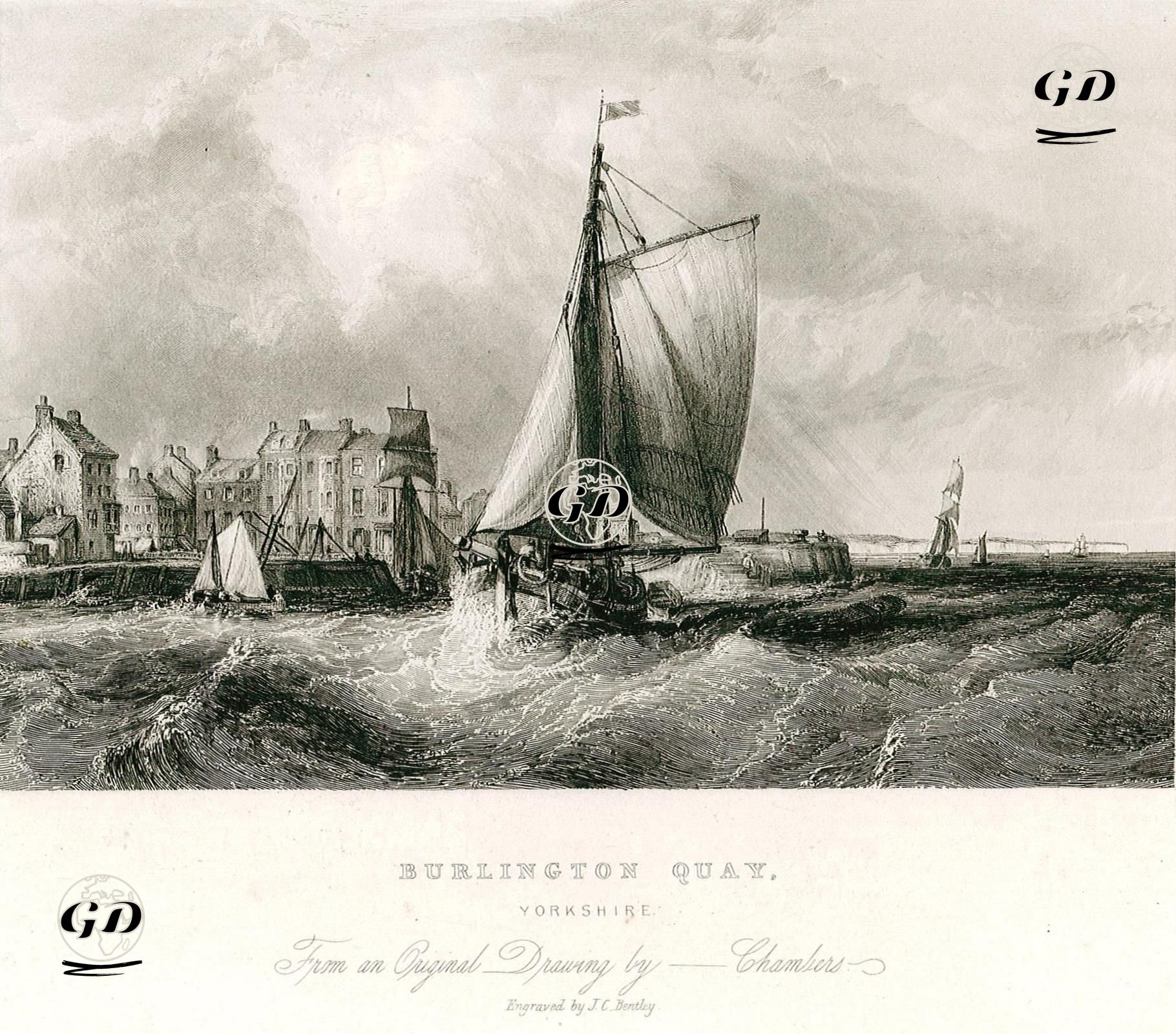 Burlington Limanı, Yorkshire - George Hyde Chambers (1803-1840) - 1837