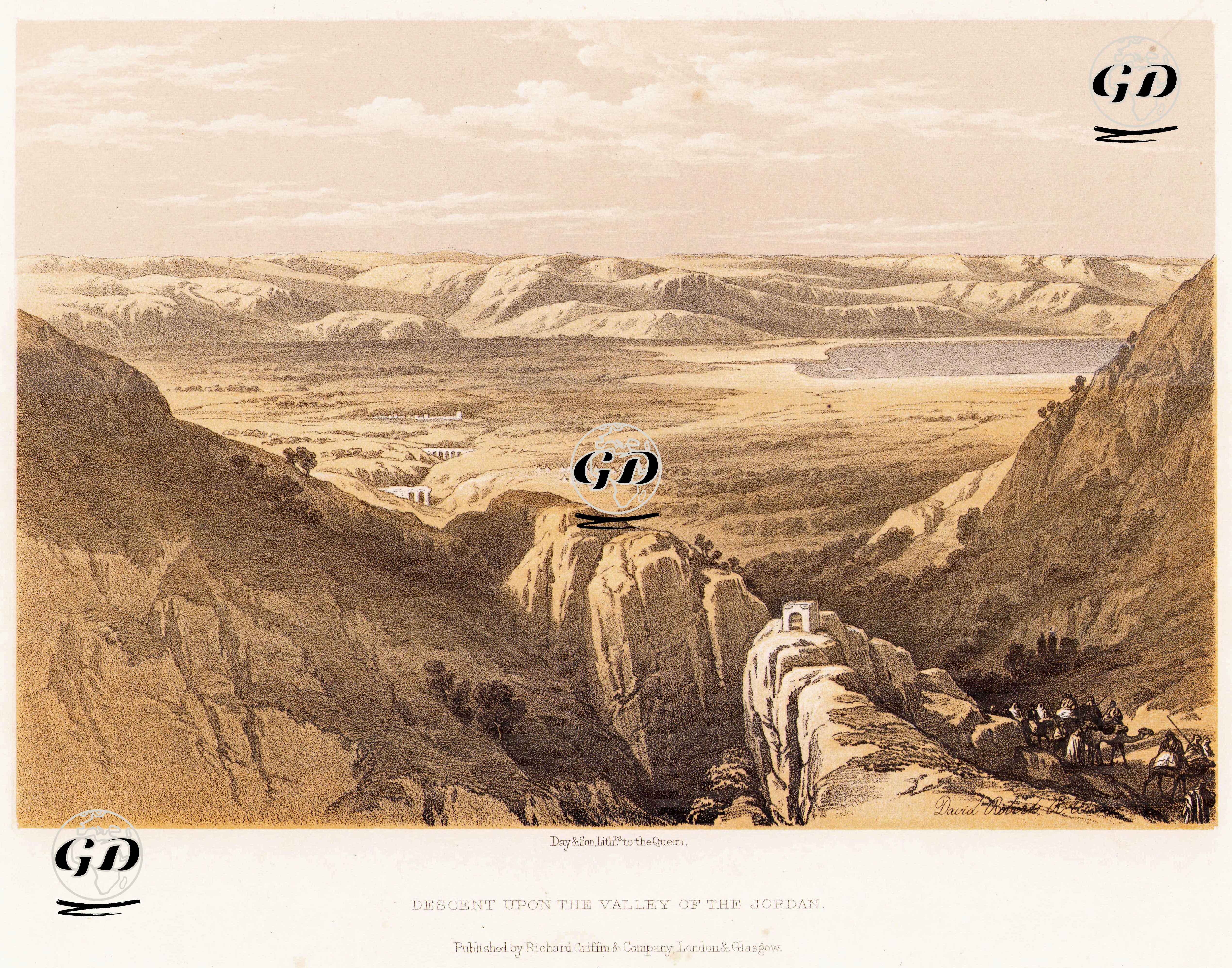 Ürdün Vadisine İniş - David Roberts (1796-1864) - 1861
