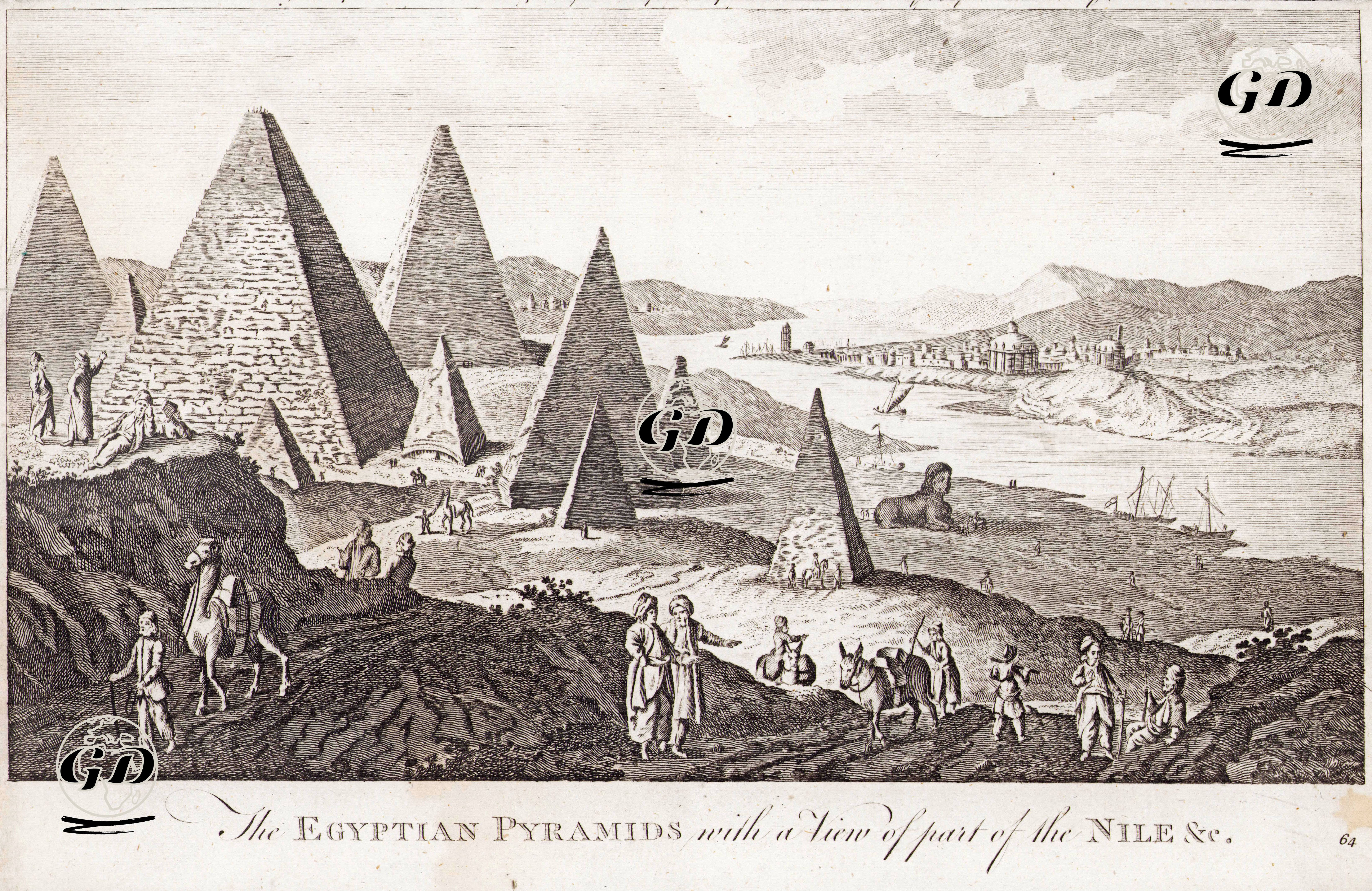 The Egyptian Pyramids With A View Of Part Of The Nile  - John T.Bowen (1801-1856) - 1778