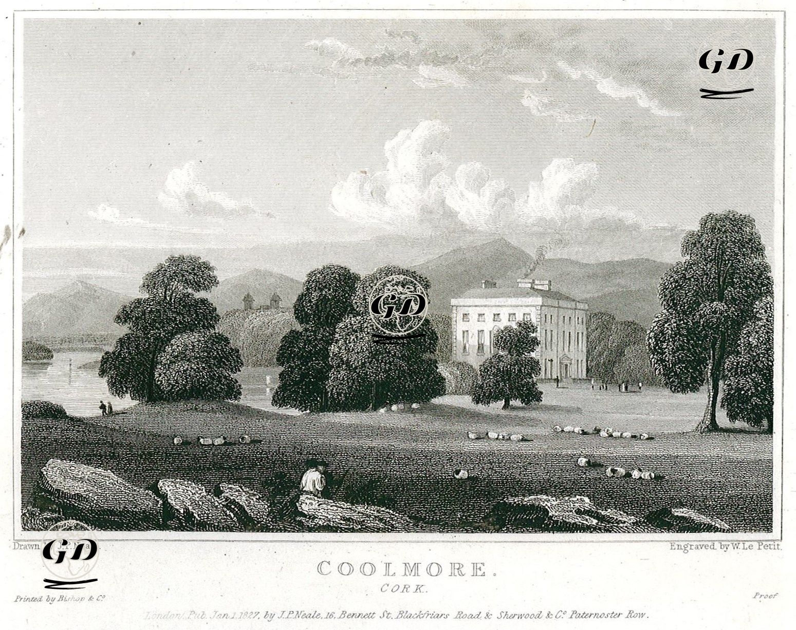 Coolmore Malikhanesi, Cork - John Preston Neale (1780-1847) - 1827