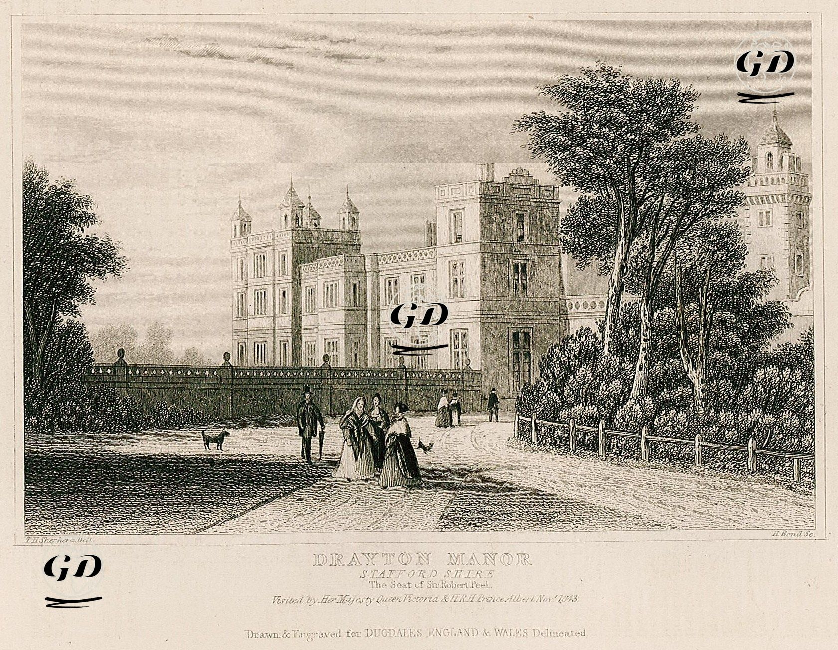 Robert Peel'in Evi Drayton Malikhanesi, Staffordshire -  - 1845
