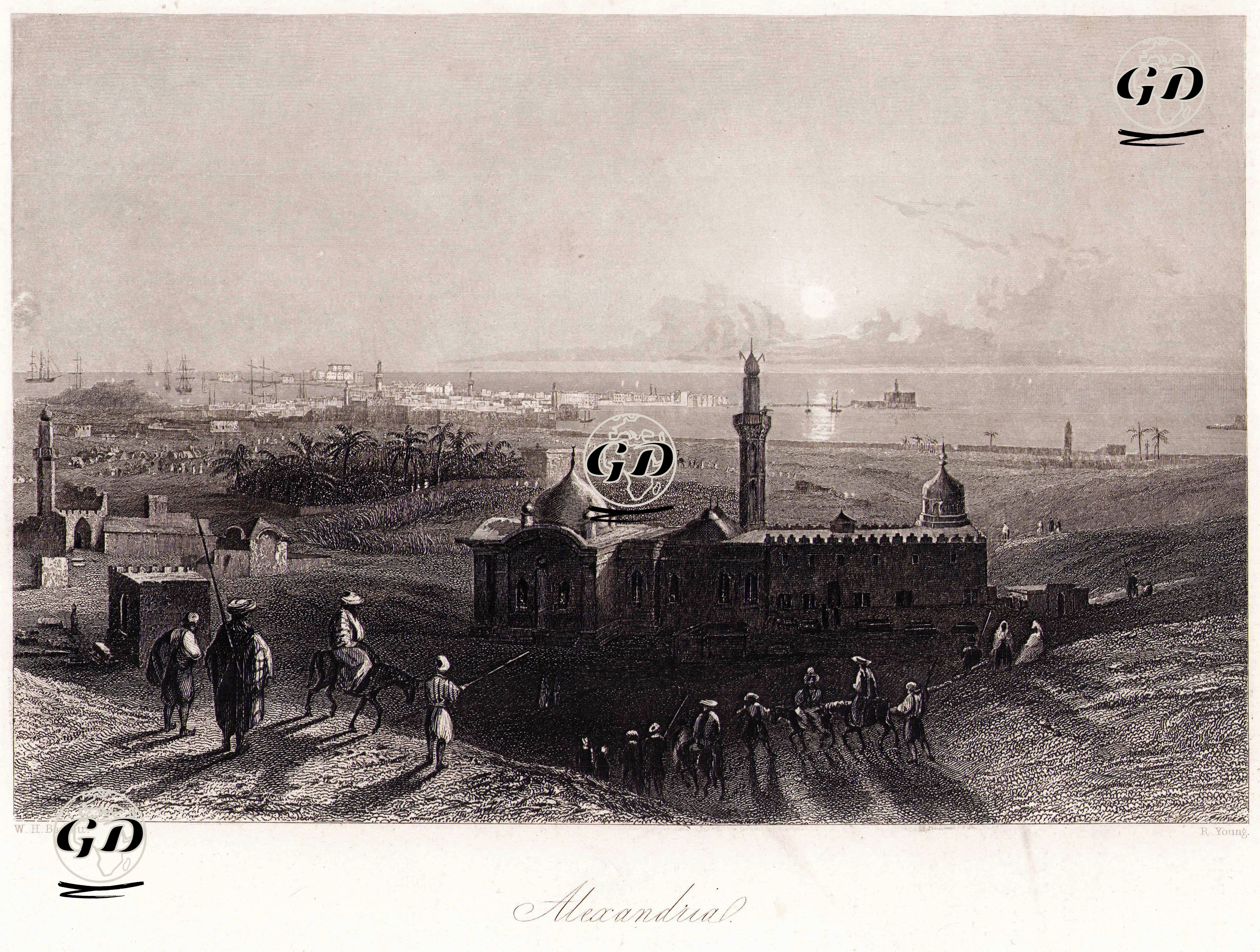 İskenderiye - William Henry Bartlett (1809-1854) - 1840's-1860's