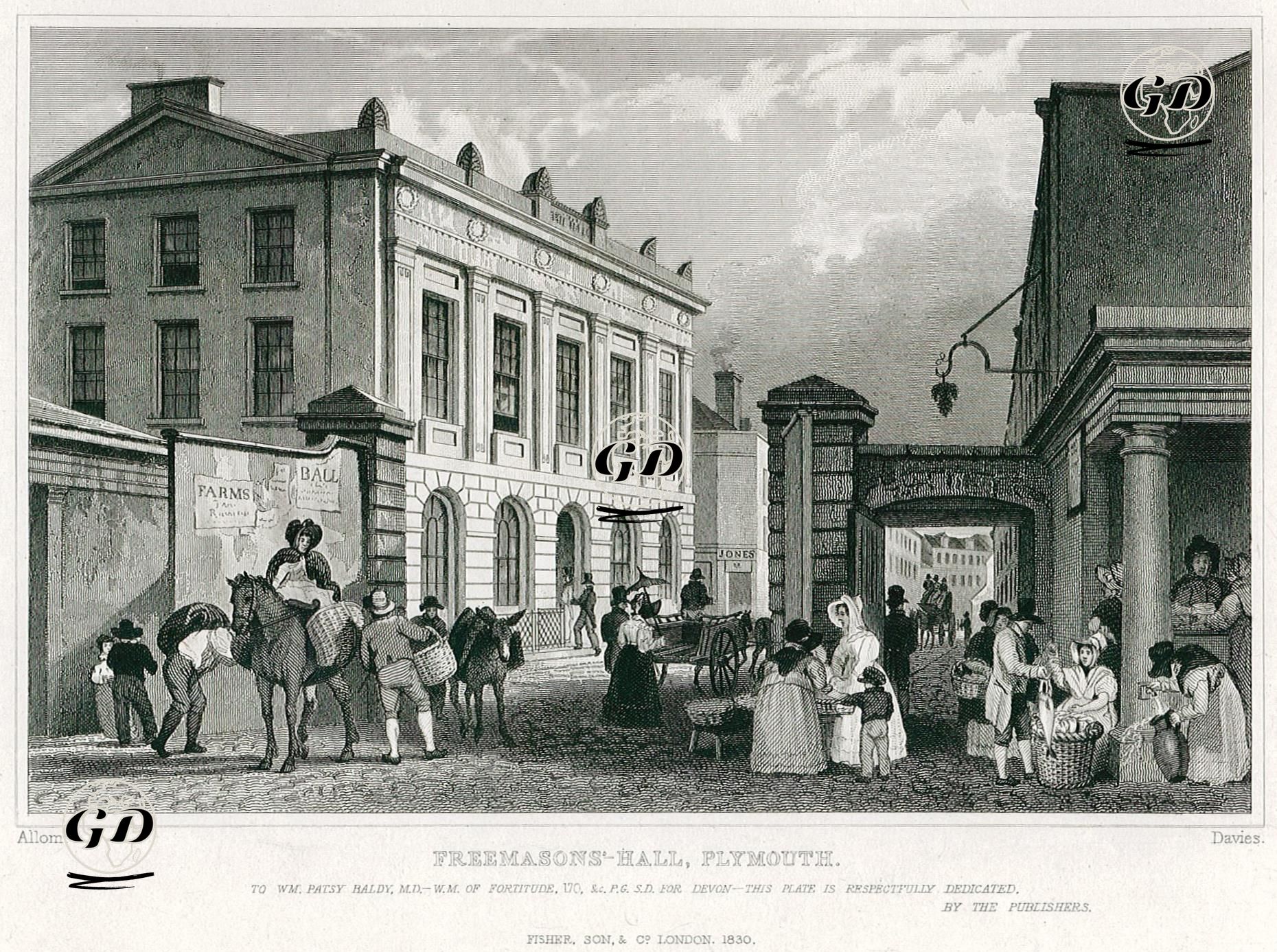 Freemason's Hall, Plymouth - Thomas Allom (1804-1872) - 1830