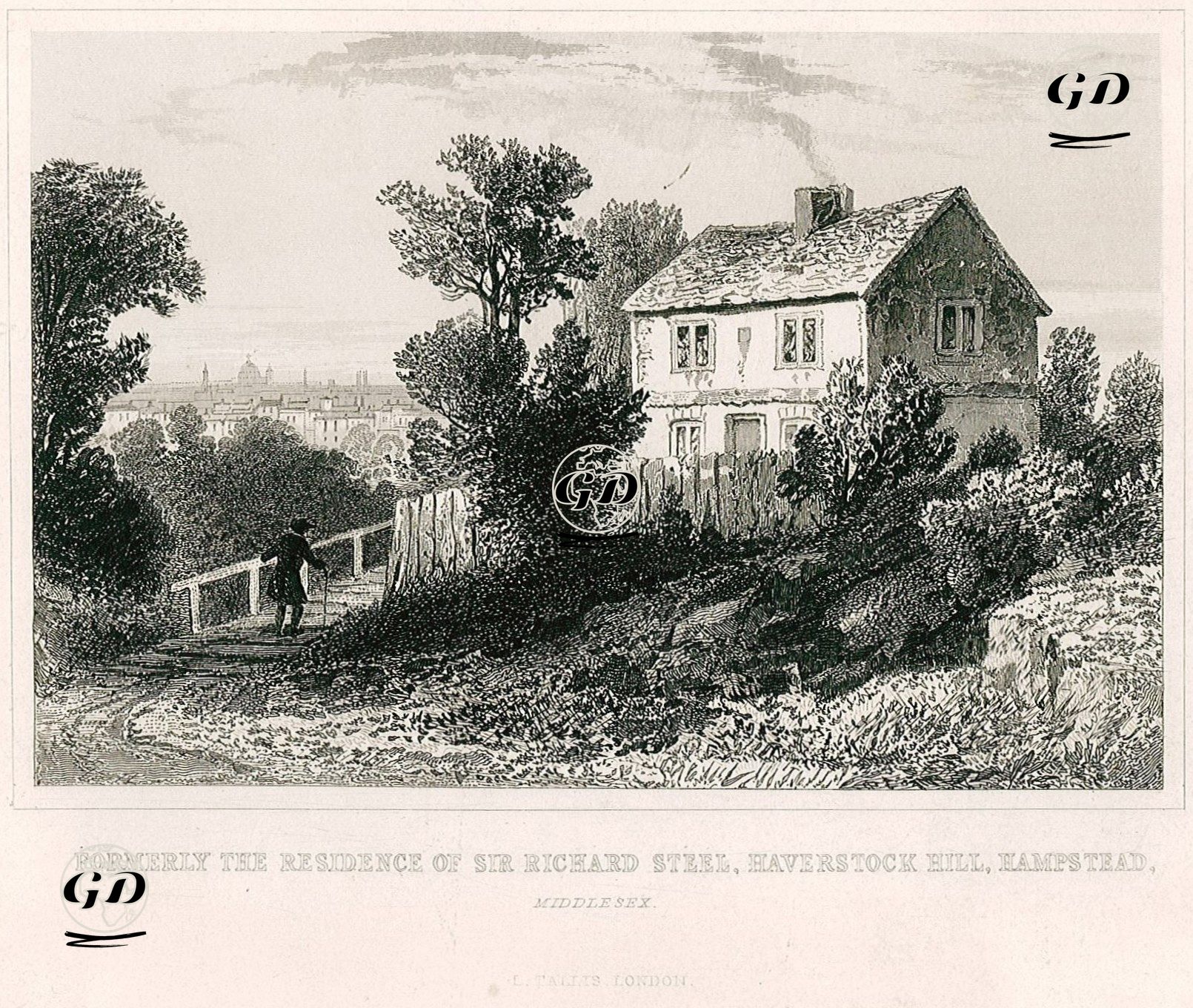 Richard Steel'in Evi Haverstock Hill, Hampstead, Middlesex -  - 1850's