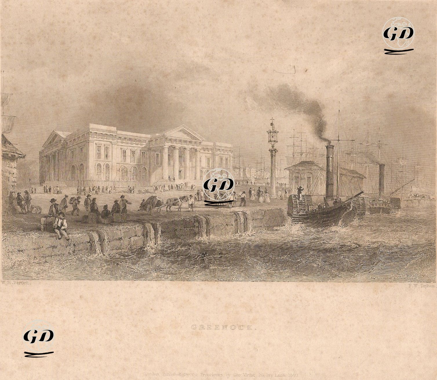Greenock - William Henry Bartlett (1809-1854) - 1840