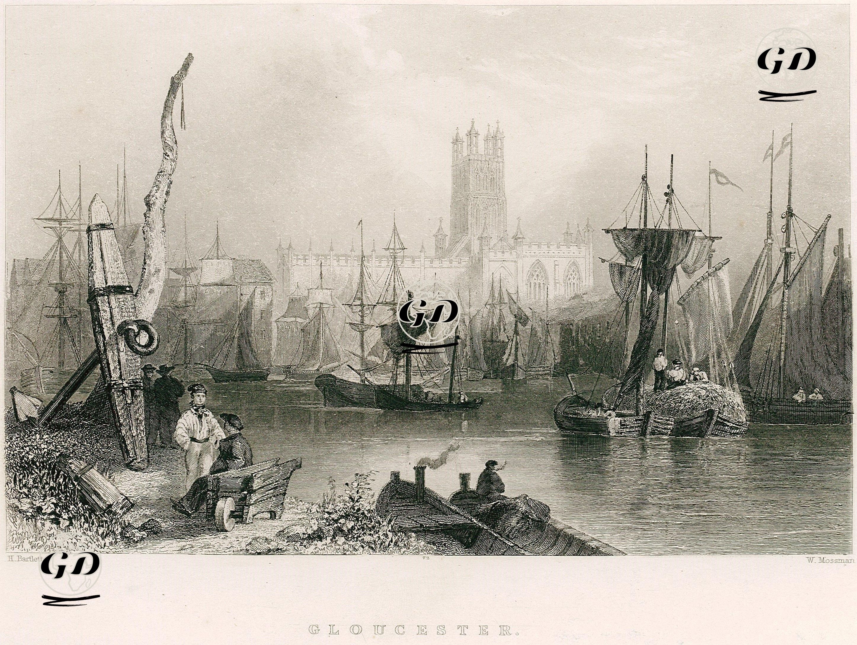 Gloucester - William Henry Bartlett (1809-1854) - 1842