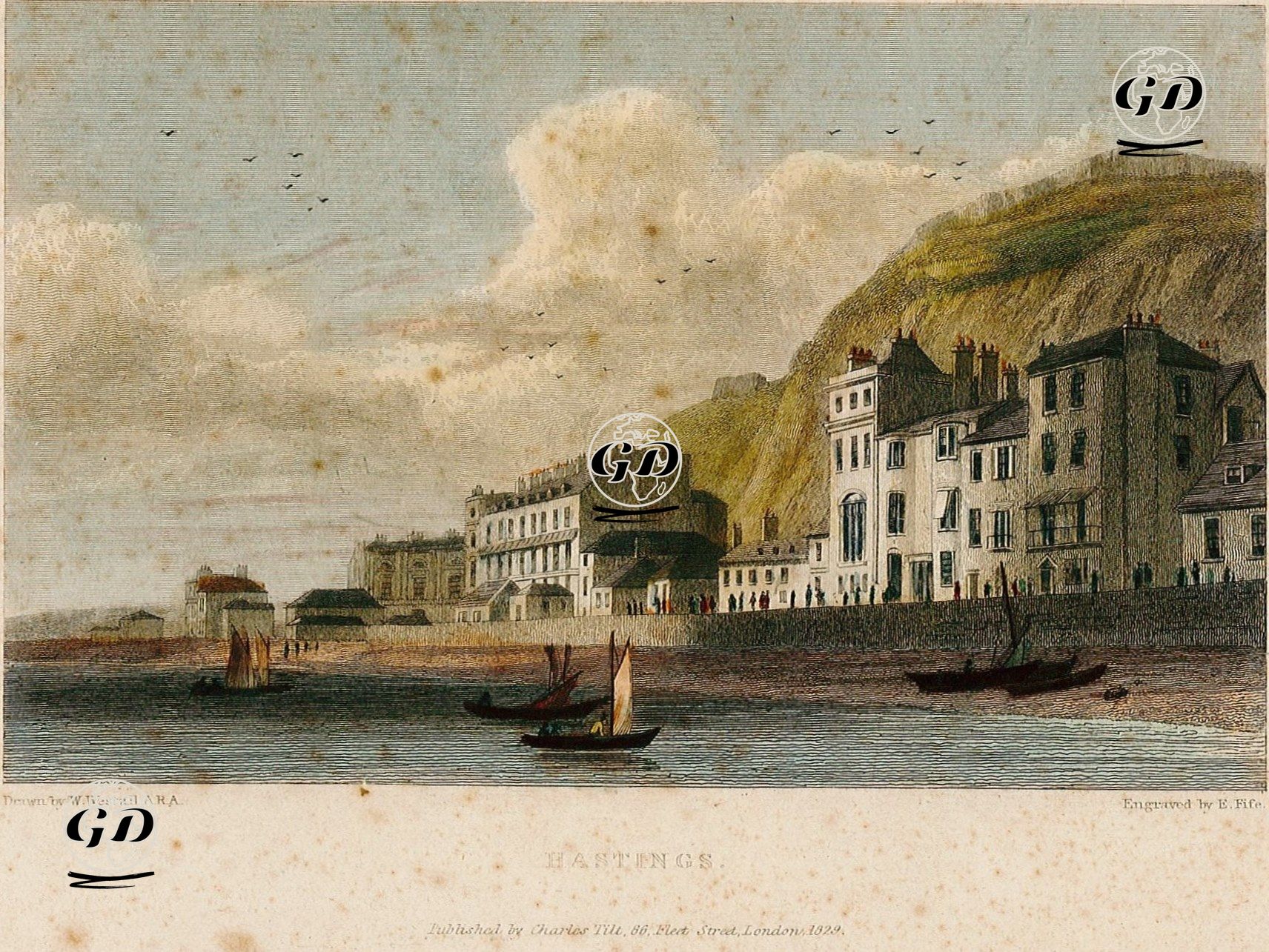 Hastings - William Westall (1781-1850) - 1829
