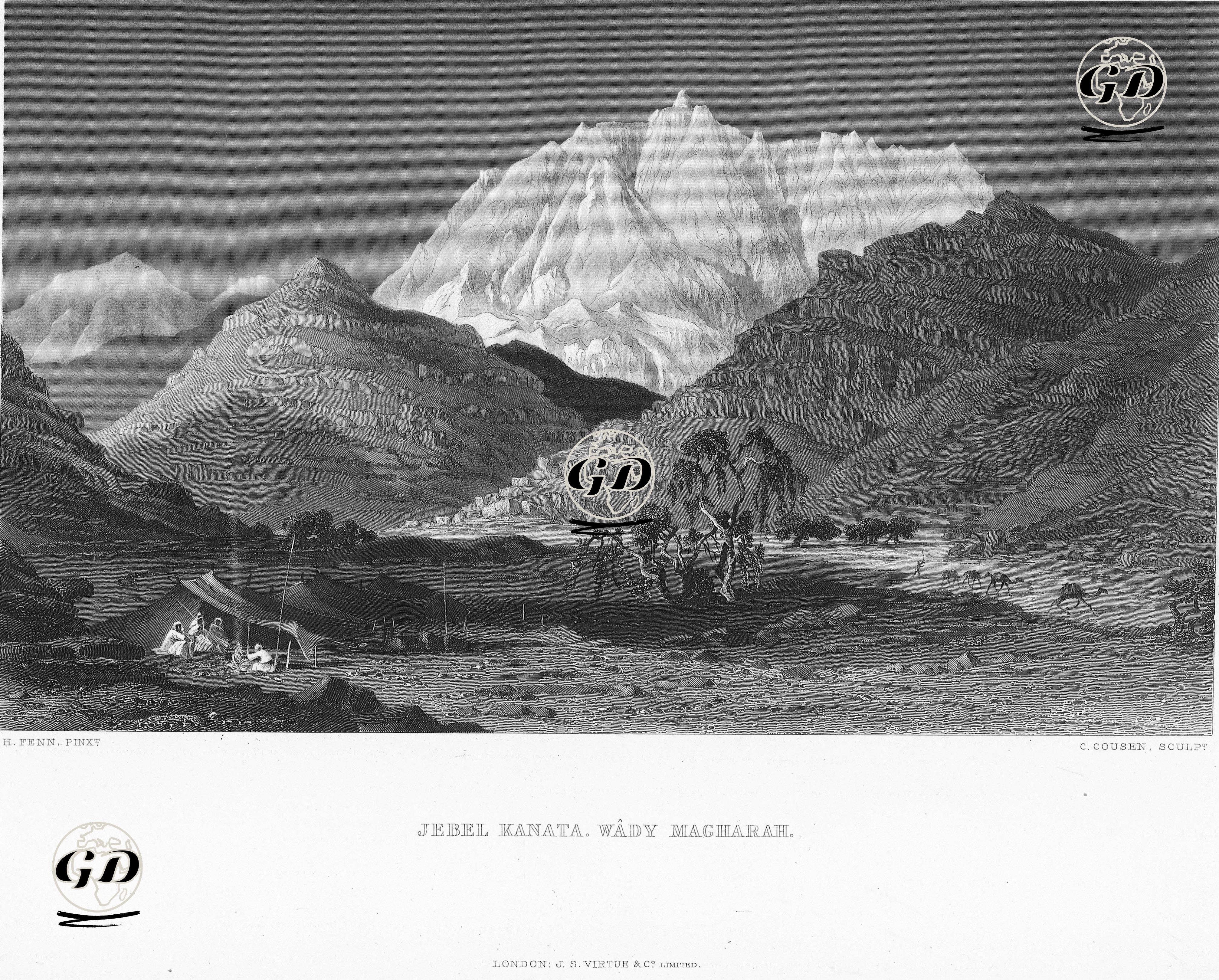 Jabal Kanata Wadi Magharah - Henry Fenn (1837-1911) - 1883