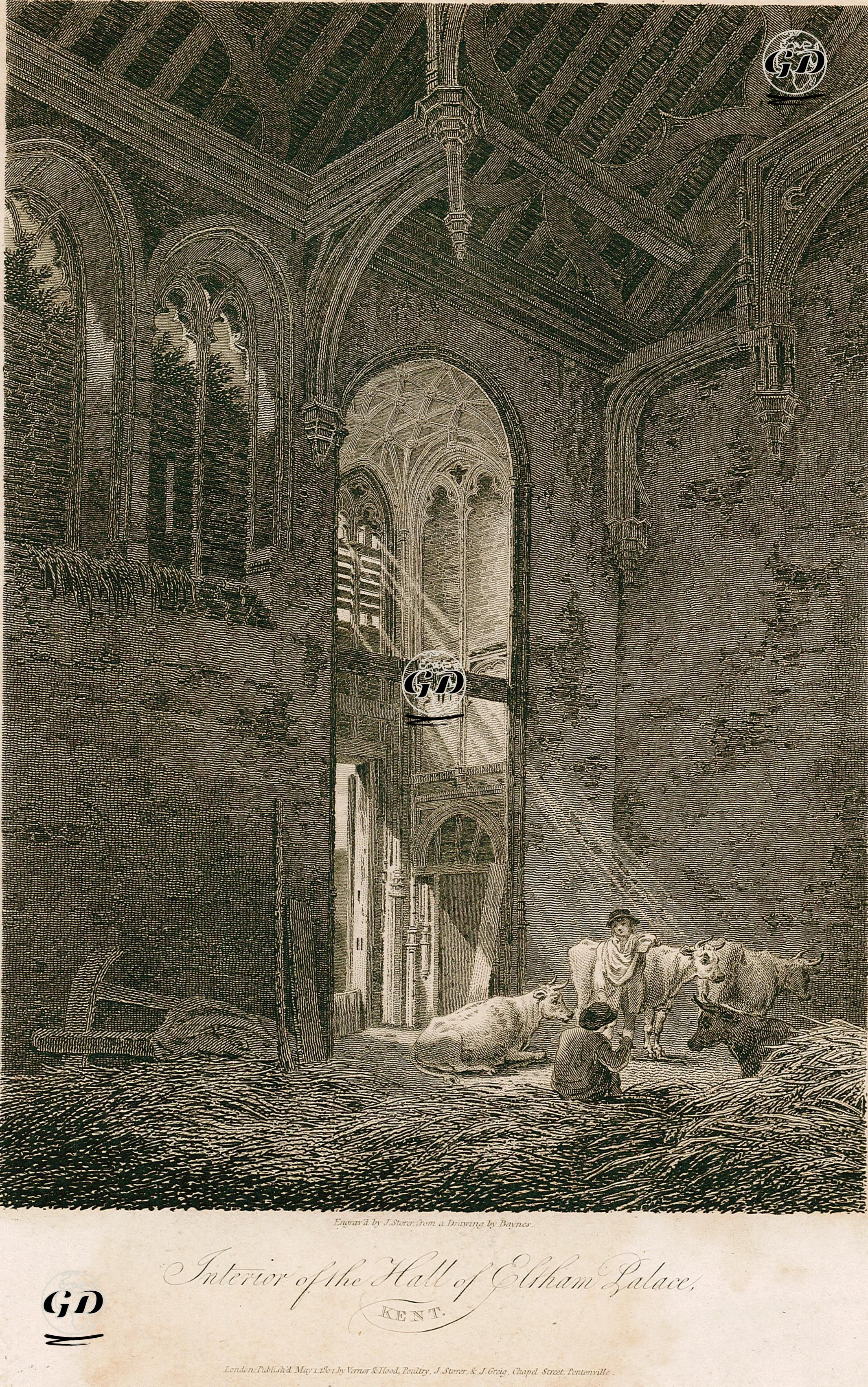  Eltham Sarayının Salonu, Kent - Baynes - 1804