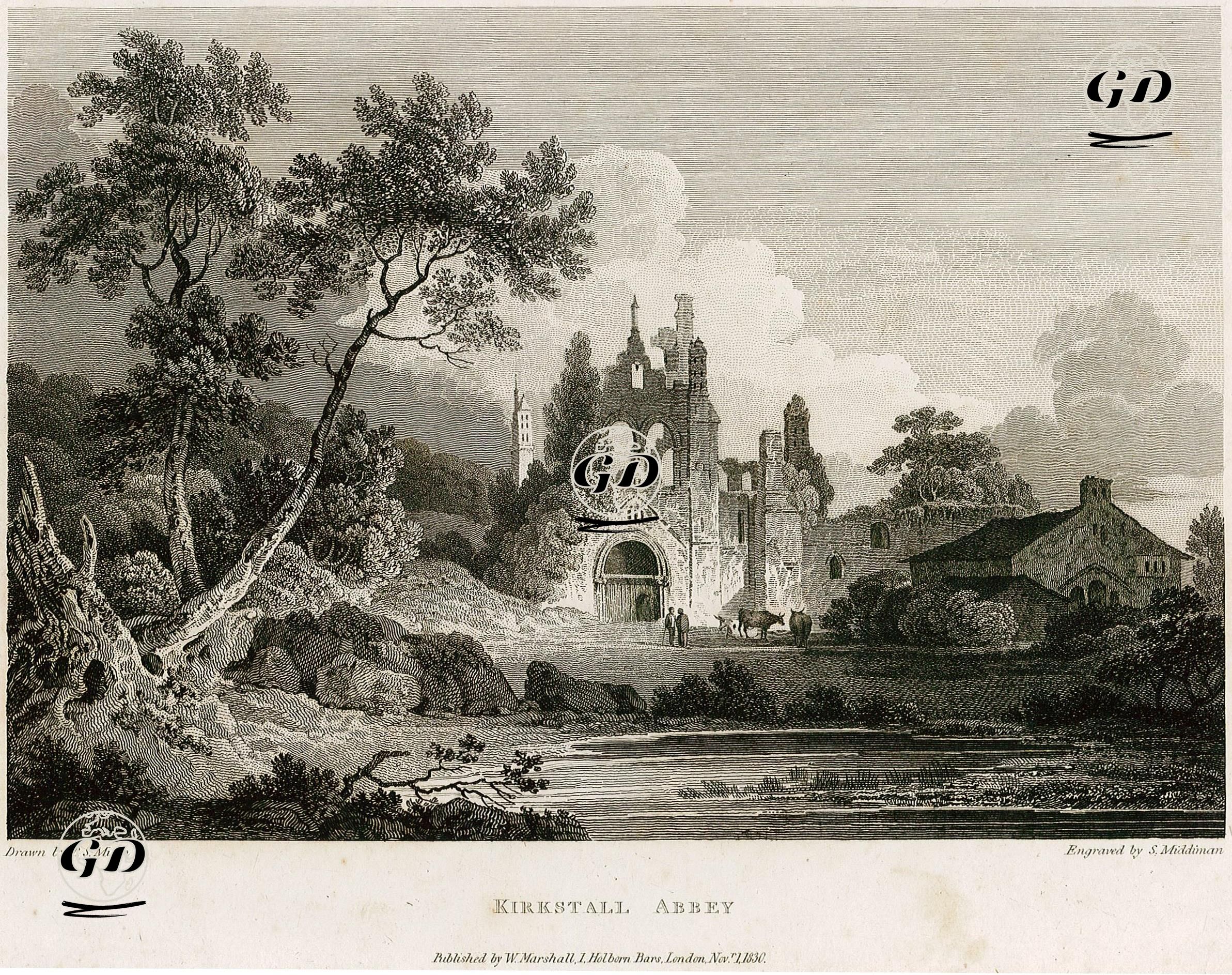Kirkstall Manastırı - Paul Sandby Munn (1773-1845) - 1830