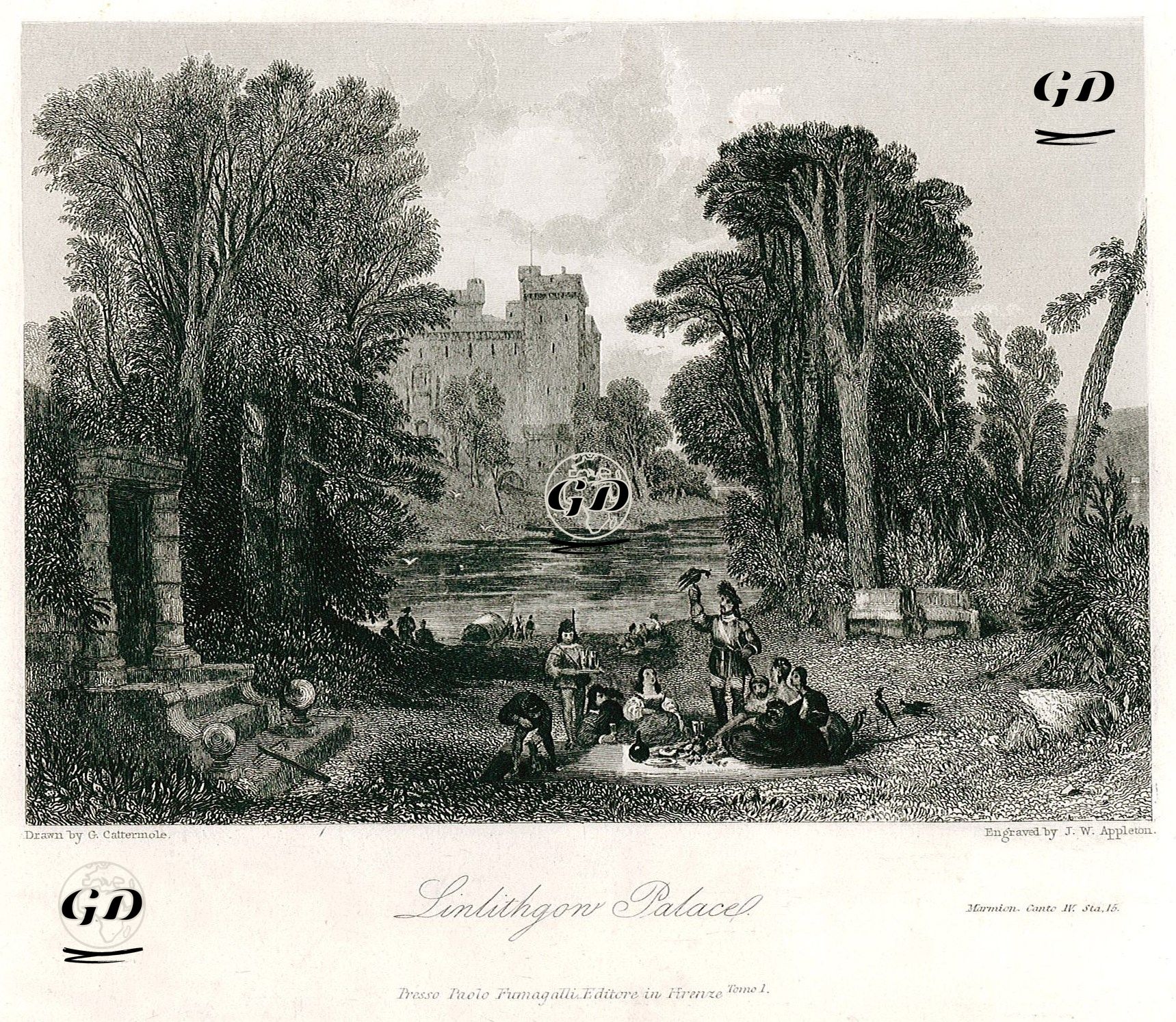 Linlithgow Sarayı - George Cattermole (1800-1868) - 1835