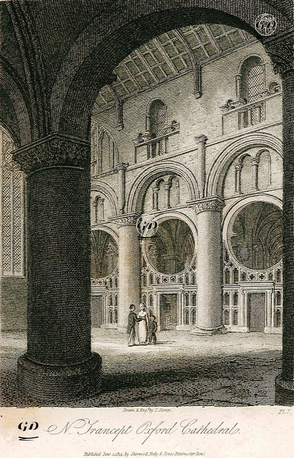 Oxford Kadetralinin Kuzey Çapraz Kanadı (Transept) - James Sargant Storer (1771-1853) - 1813