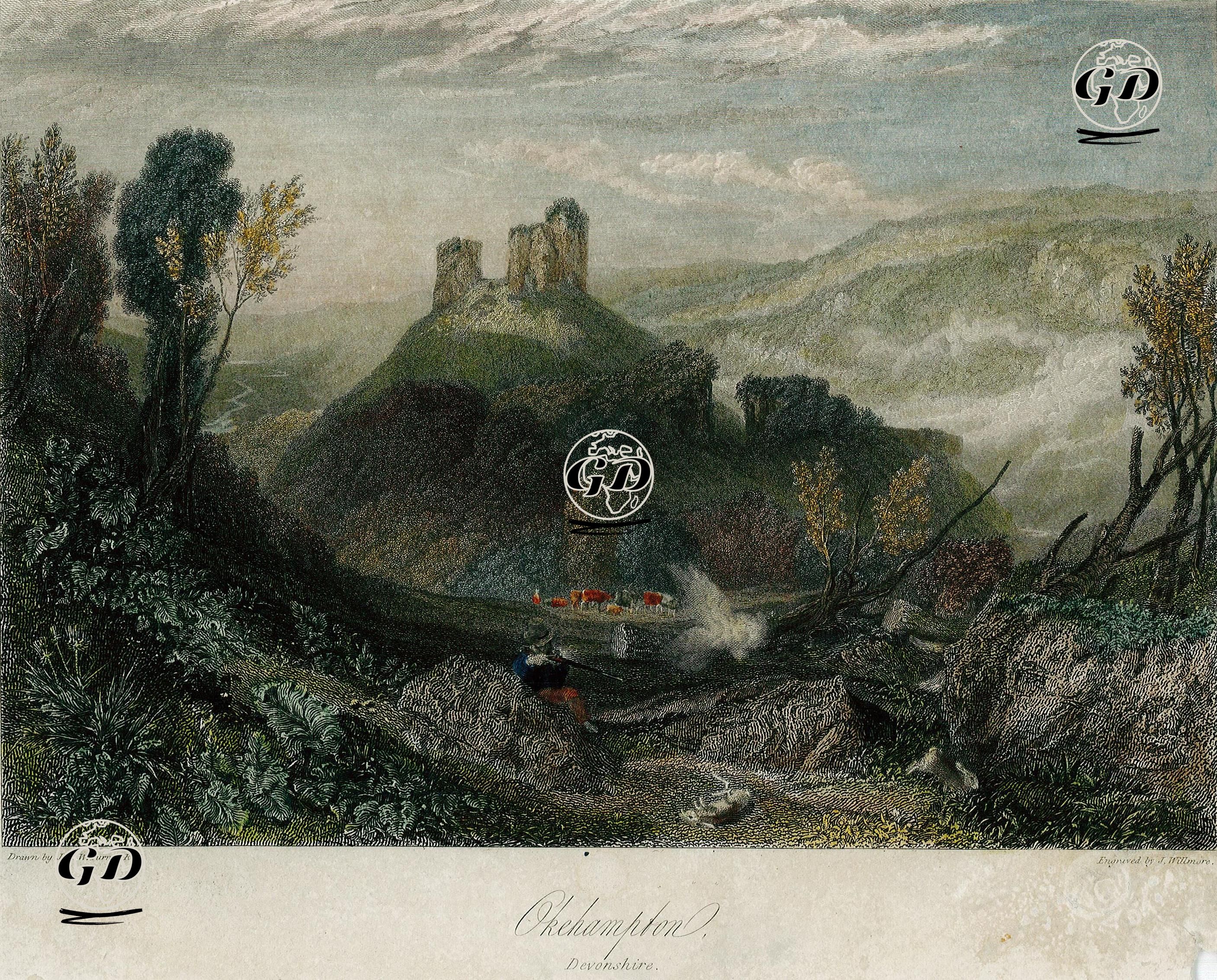 Okehampton Kalesi, Devonshire - Joseph Mallord William Turner (1775-1851) - 1828