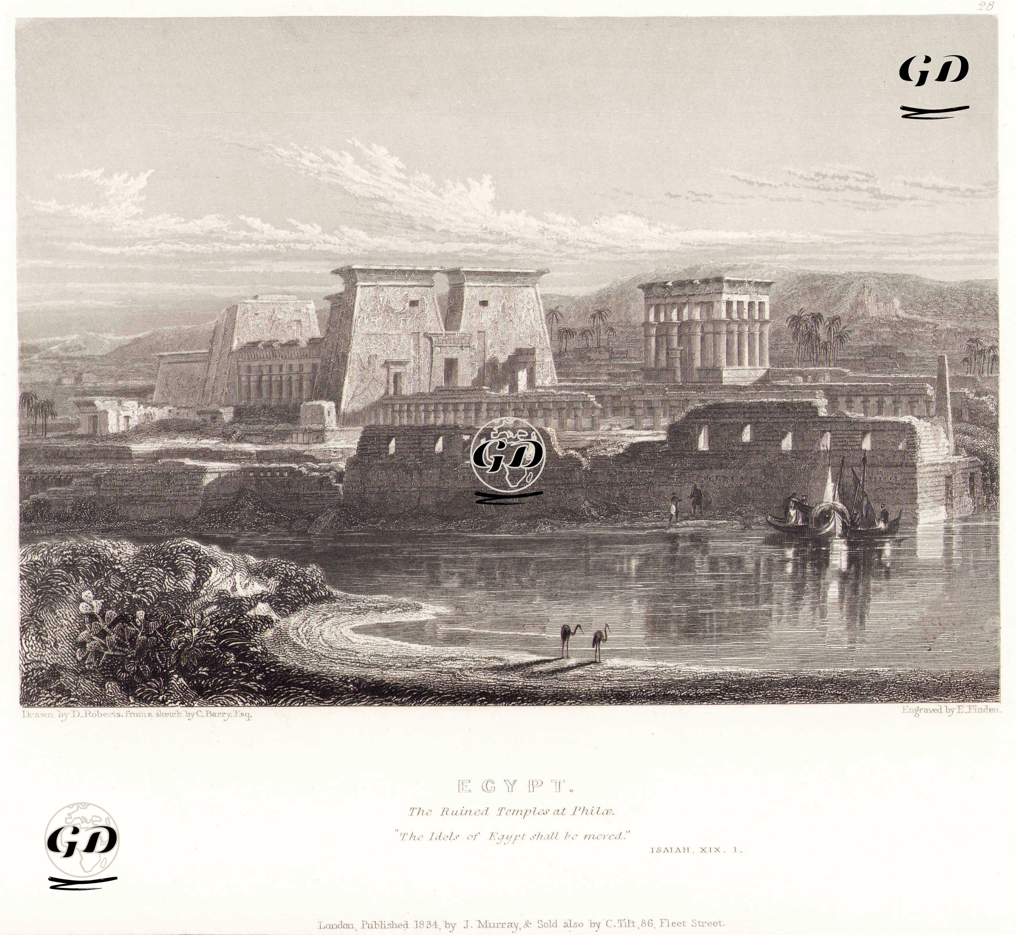 Philae Tapınağı - David Roberts (1796-1864) - 1834