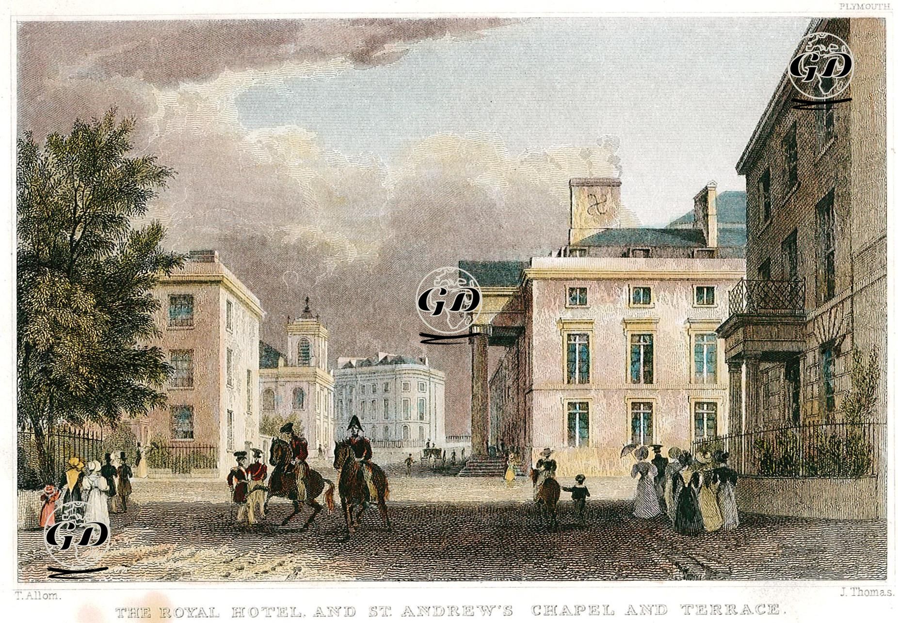 Royal Hotel, St.Andrew Şapeli Ve Teras Evleri - Thomas Allom (1804-1872) - 1829