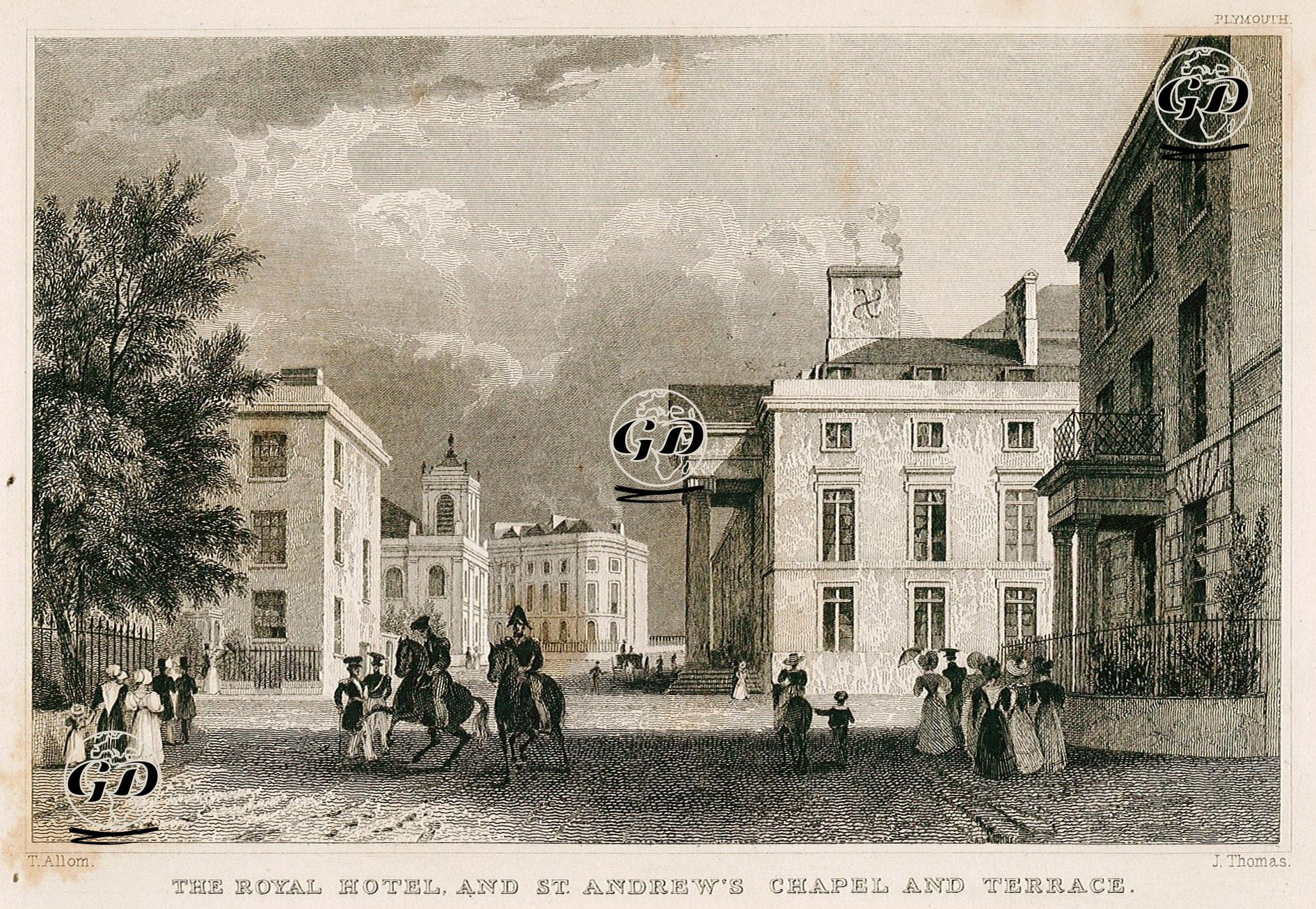 Royal Hotel, St.Andrew Şapeli Ve Teras Evleri - Thomas Allom (1804-1872) - 1829