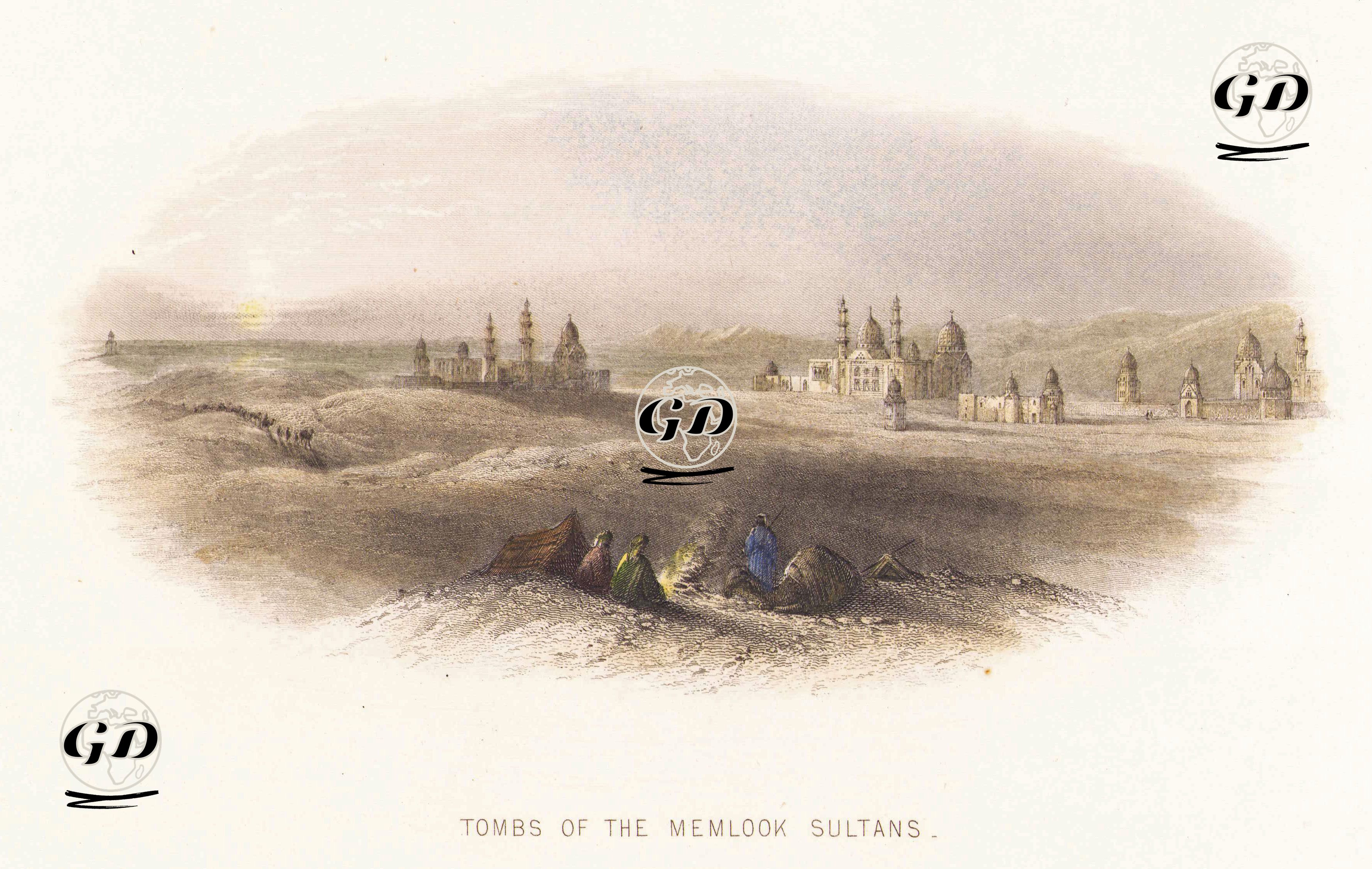 Tombs of Memlook Sultans  - William Henry Bartlett (1809-1854) - 1862