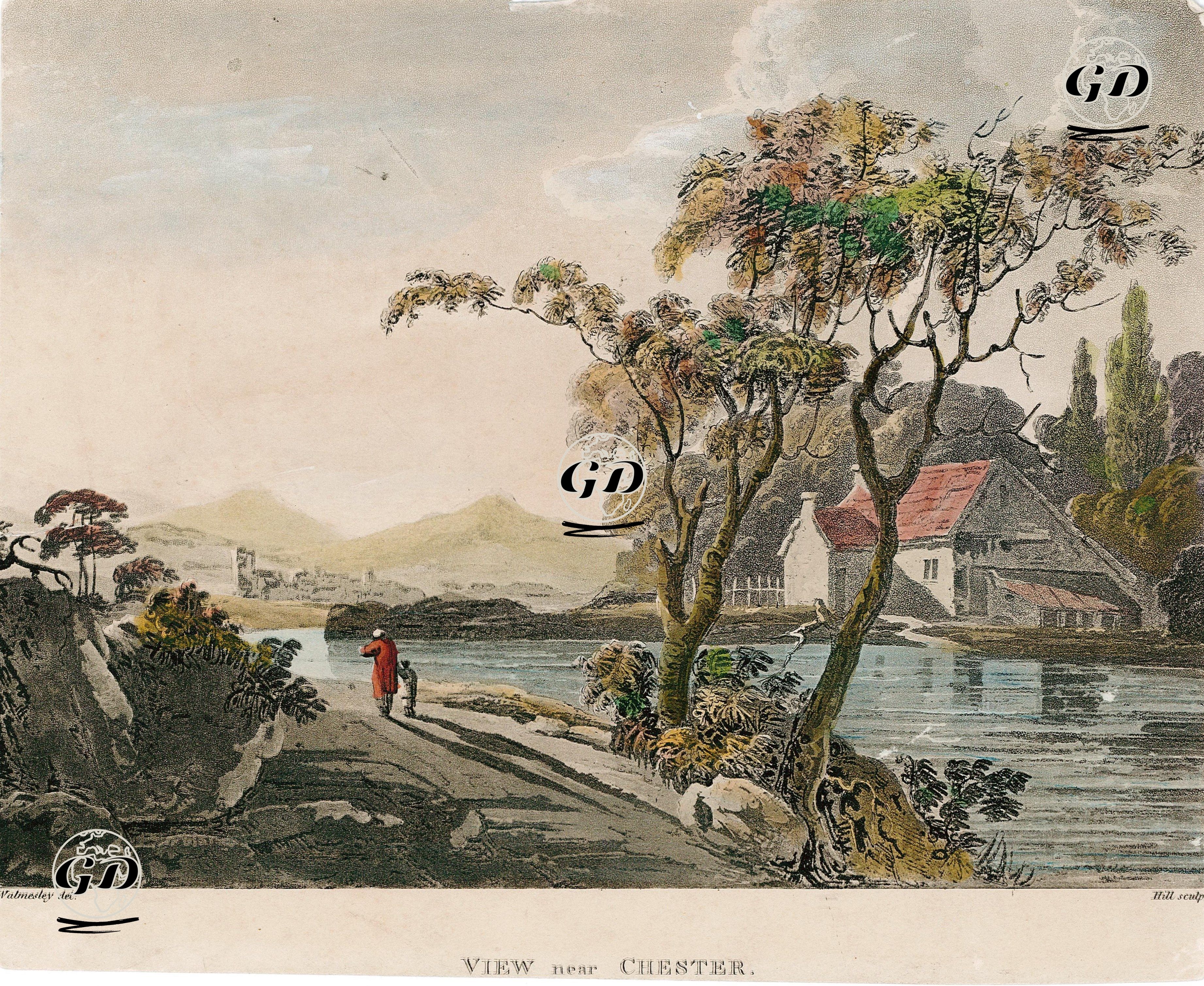Chester Manzarası - Thomas Walmsley (1763-1805) - 1810