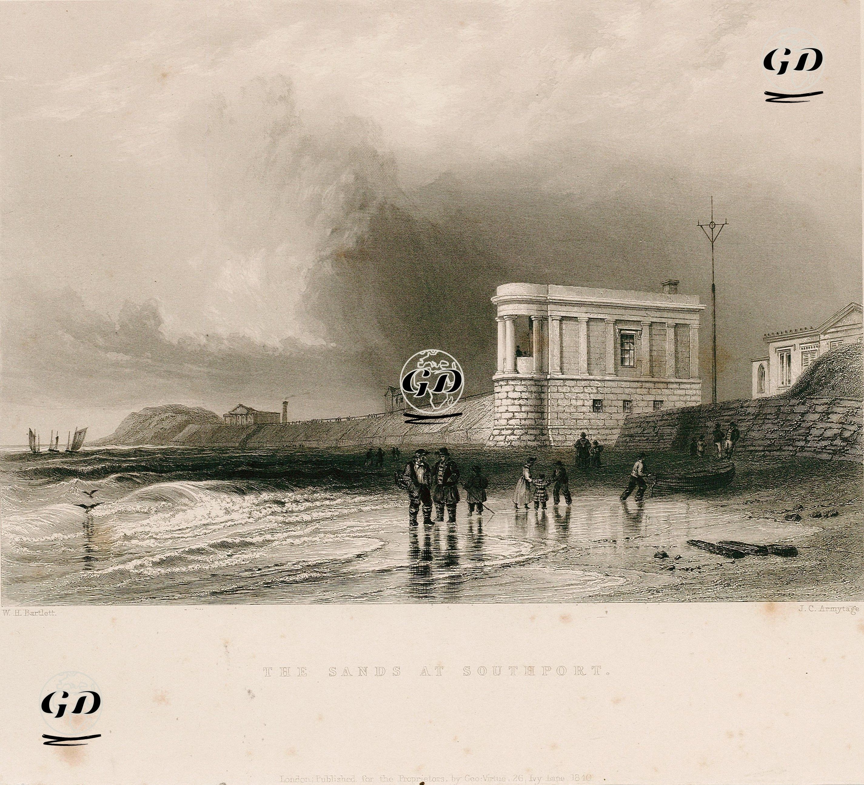 Southport Sahili - William Henry Bartlett (1809-1854) - 1840
