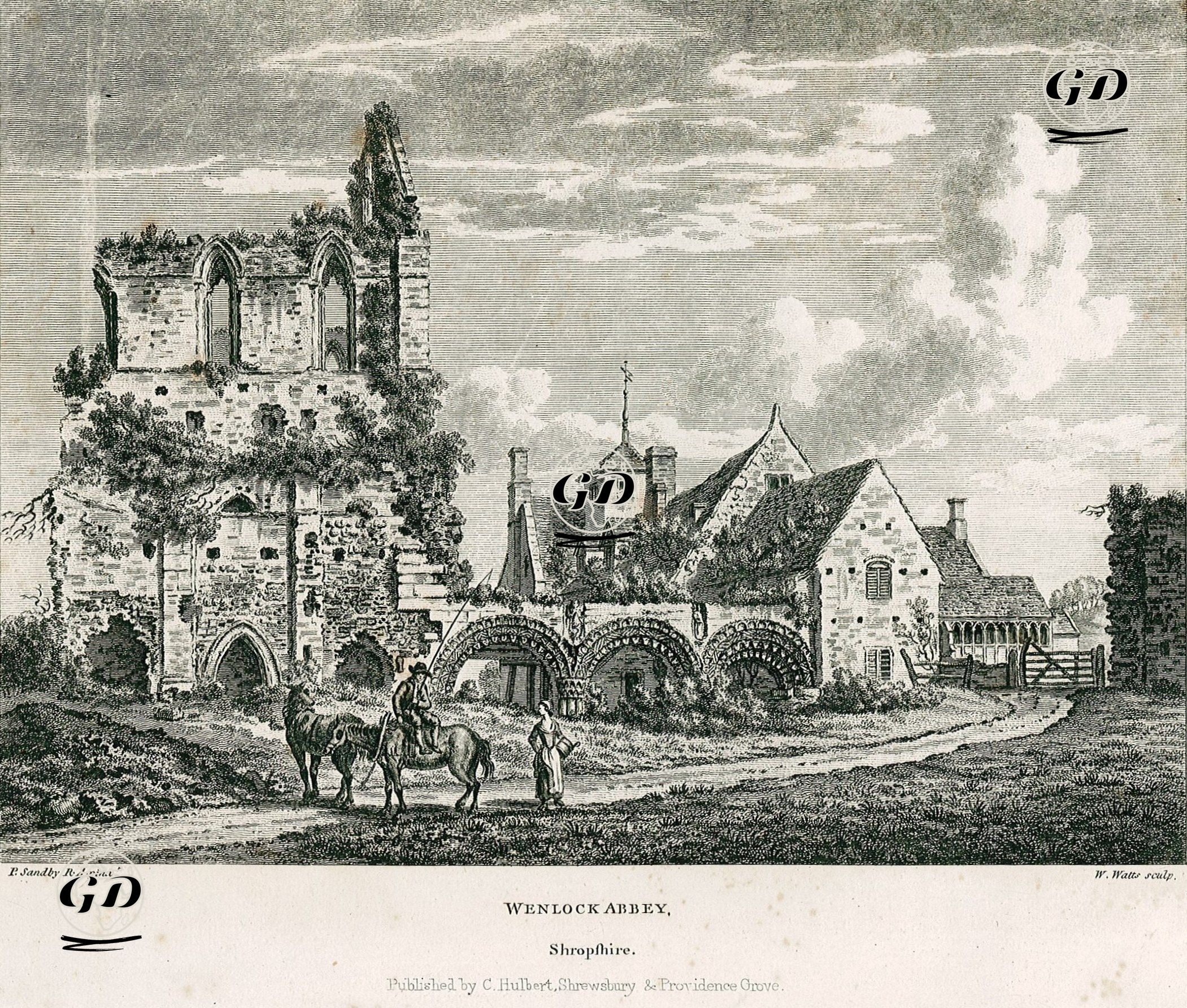 Wenlock Manastırı, Shropshire - Paul Sandby (1731-1809) - 1810's