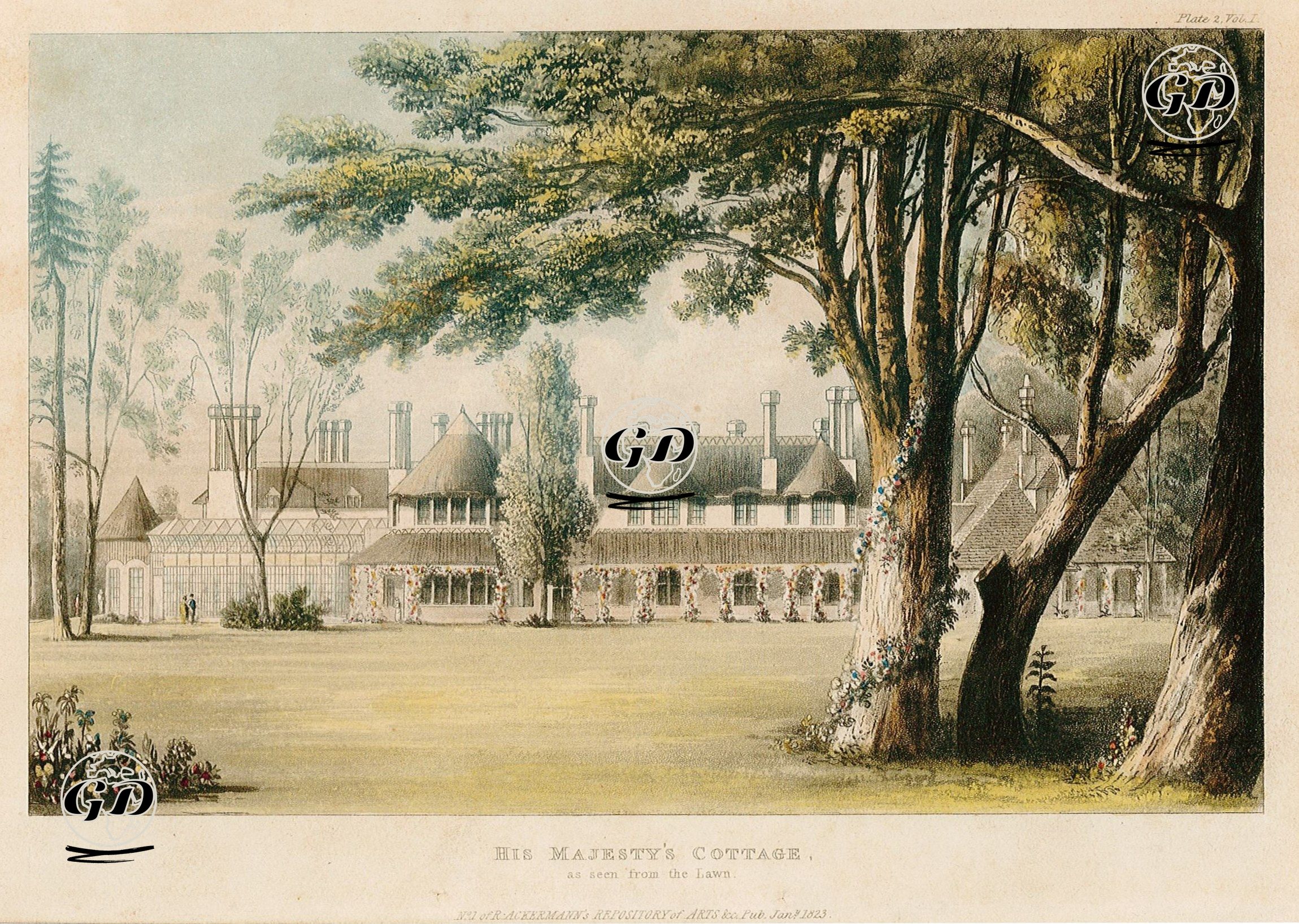 Windsor Parkındaki Kral IV.George'nin Kraliyet Kır Evi -  - 1823