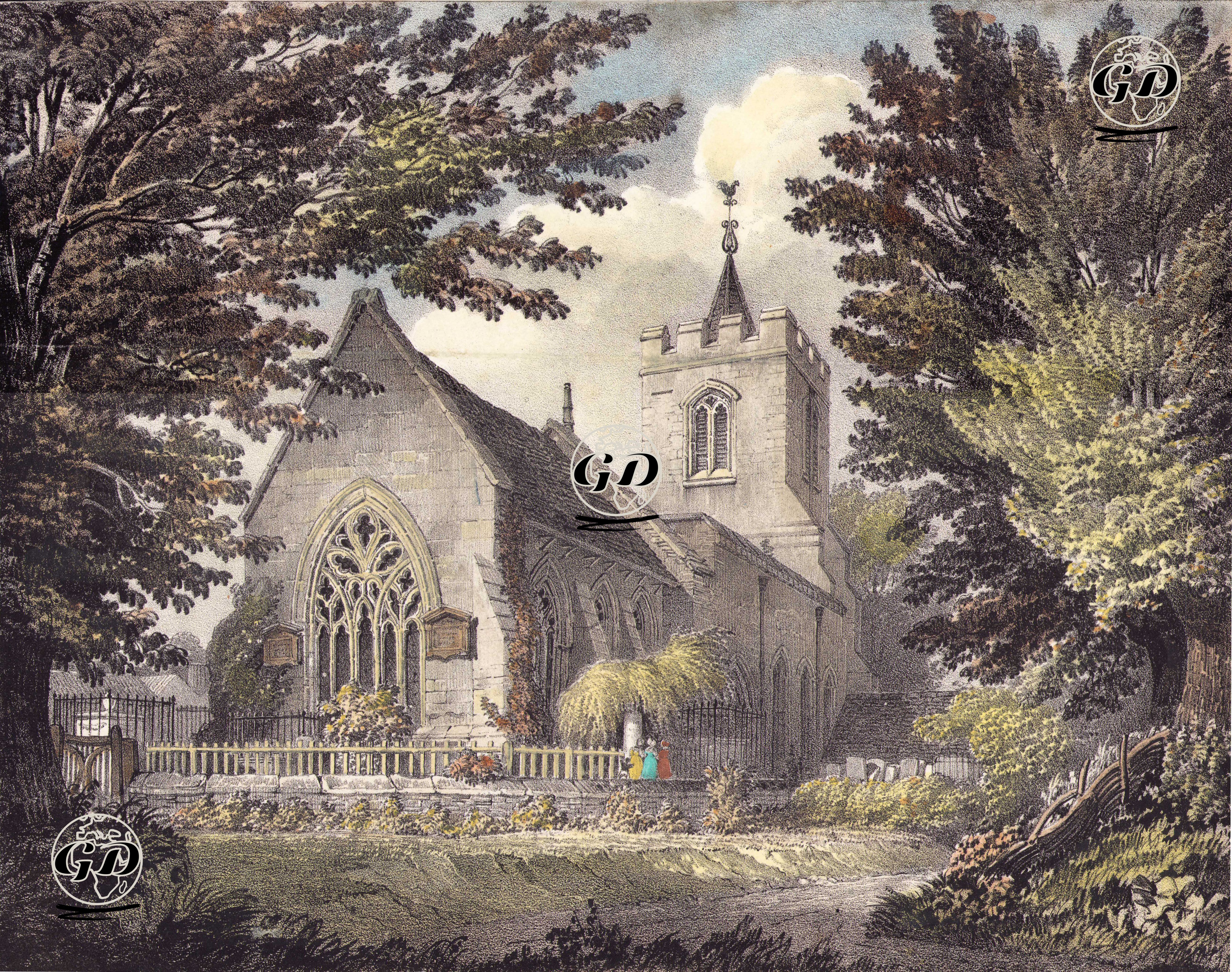 St.Andrew Ve St.Mary Kilisesi, Grantchester -  - 1840's-1850's