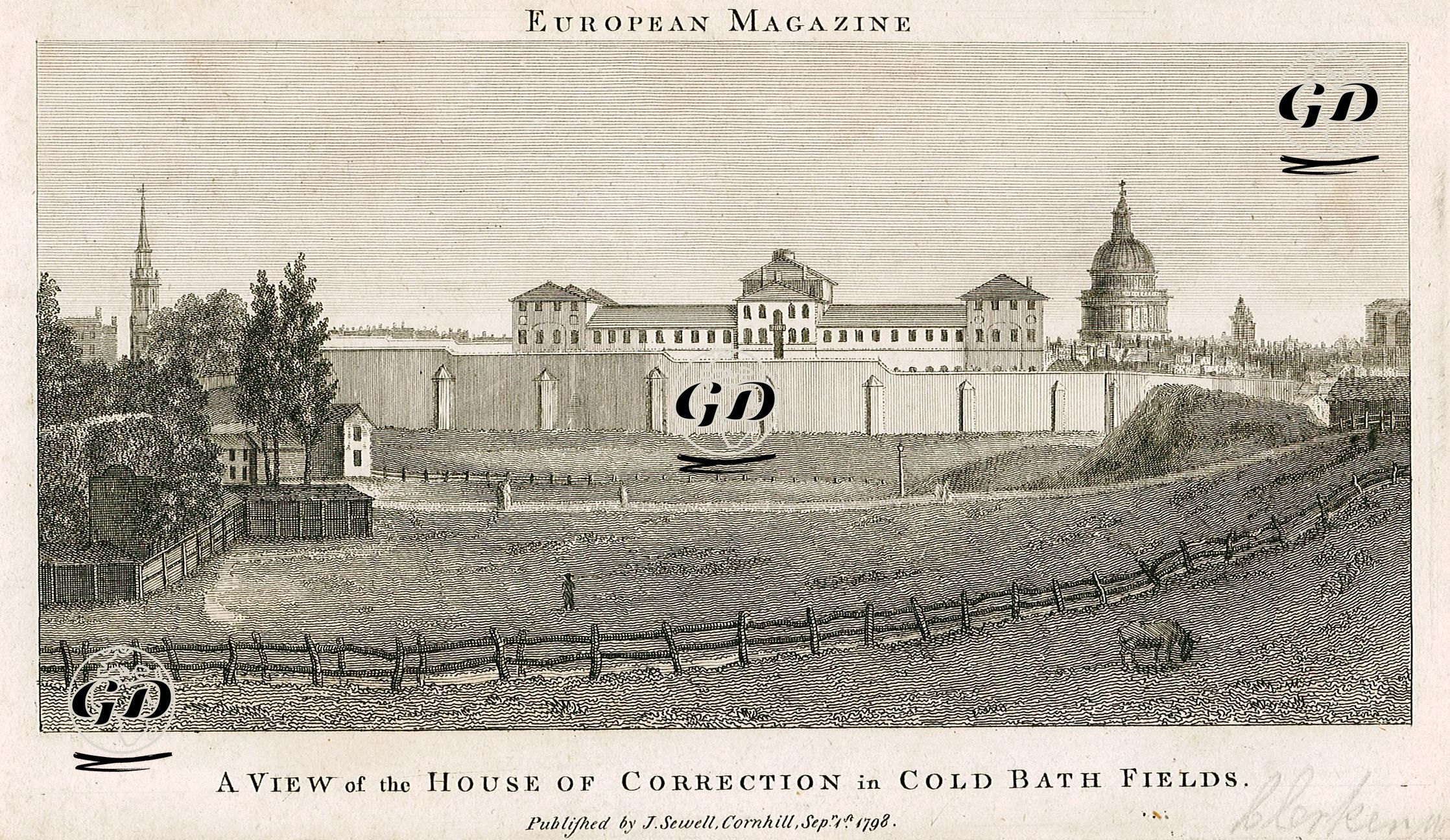 A View Of The House Of Correction in Cold Bath Fields -  - 1798