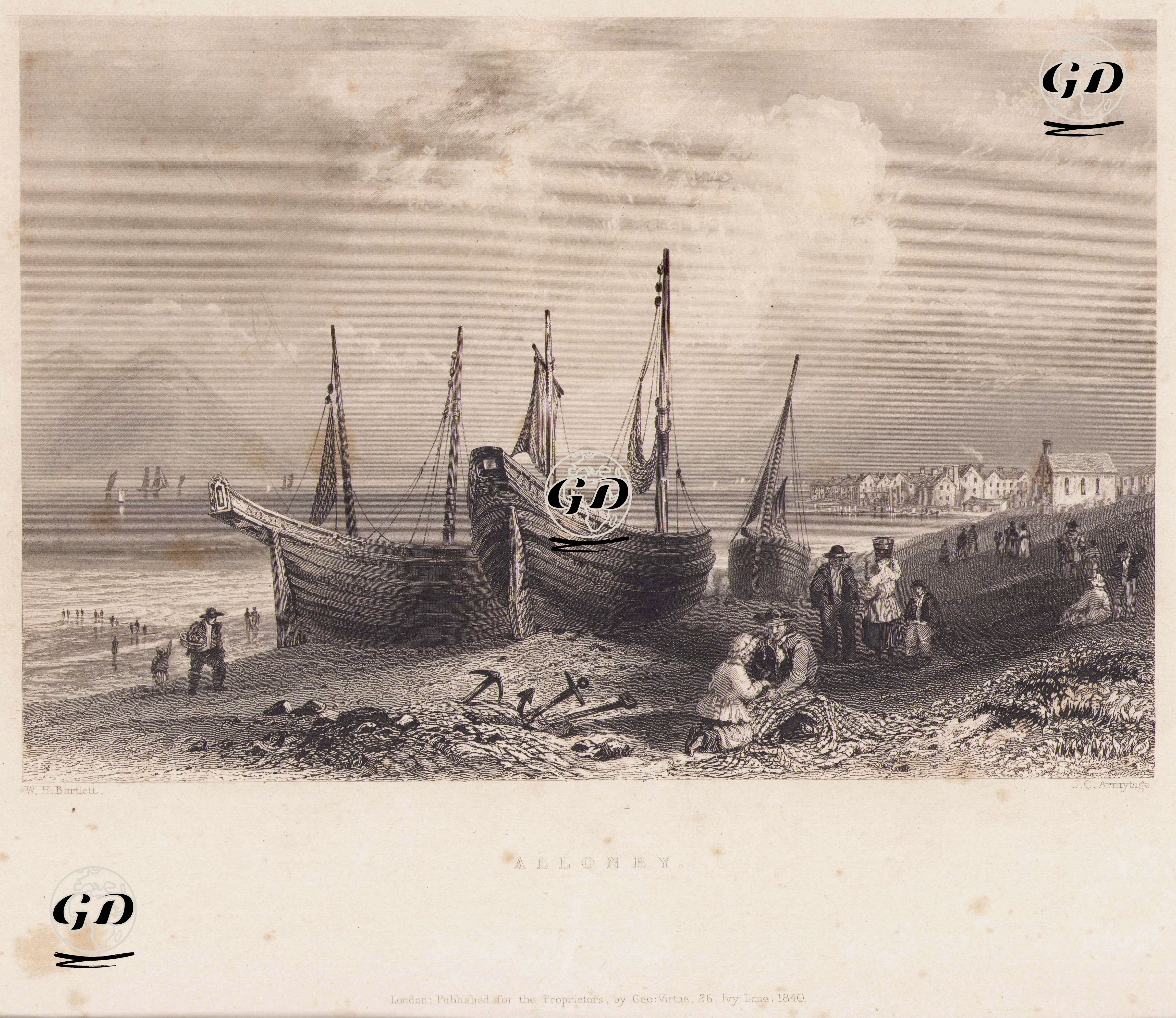 Allonby Sahili - William Henry Bartlett (1809-1854) - 1840