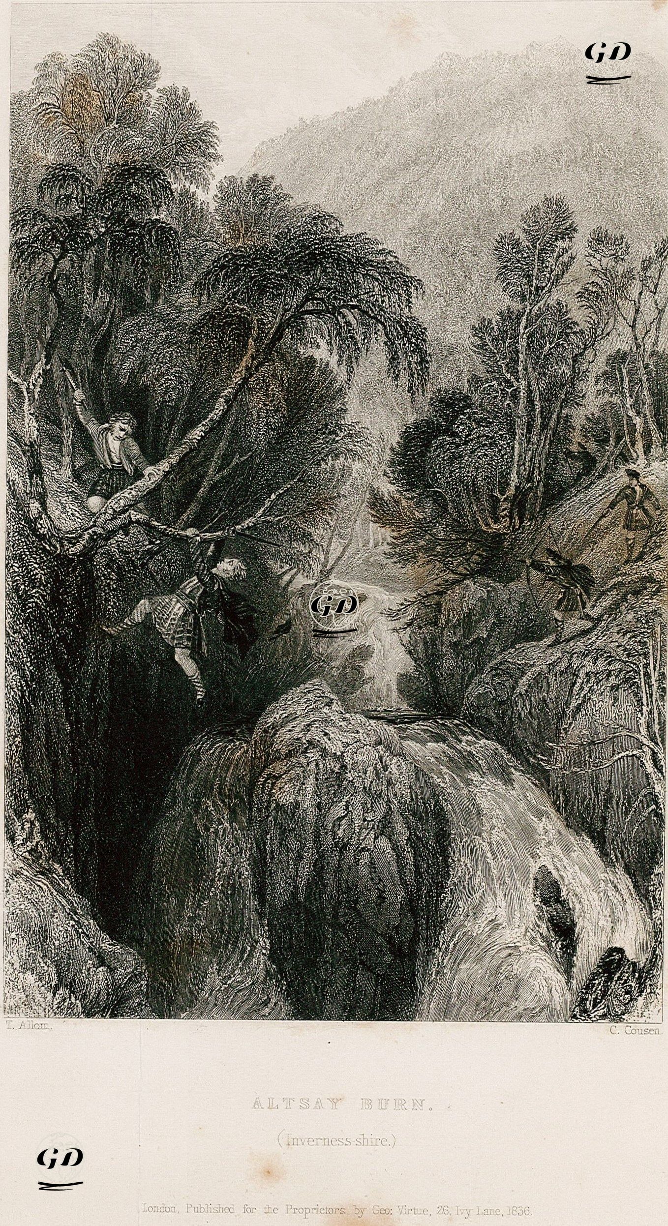 Altsay Burn, invernessshire - Thomas Allom (1804-1872) - 1836
