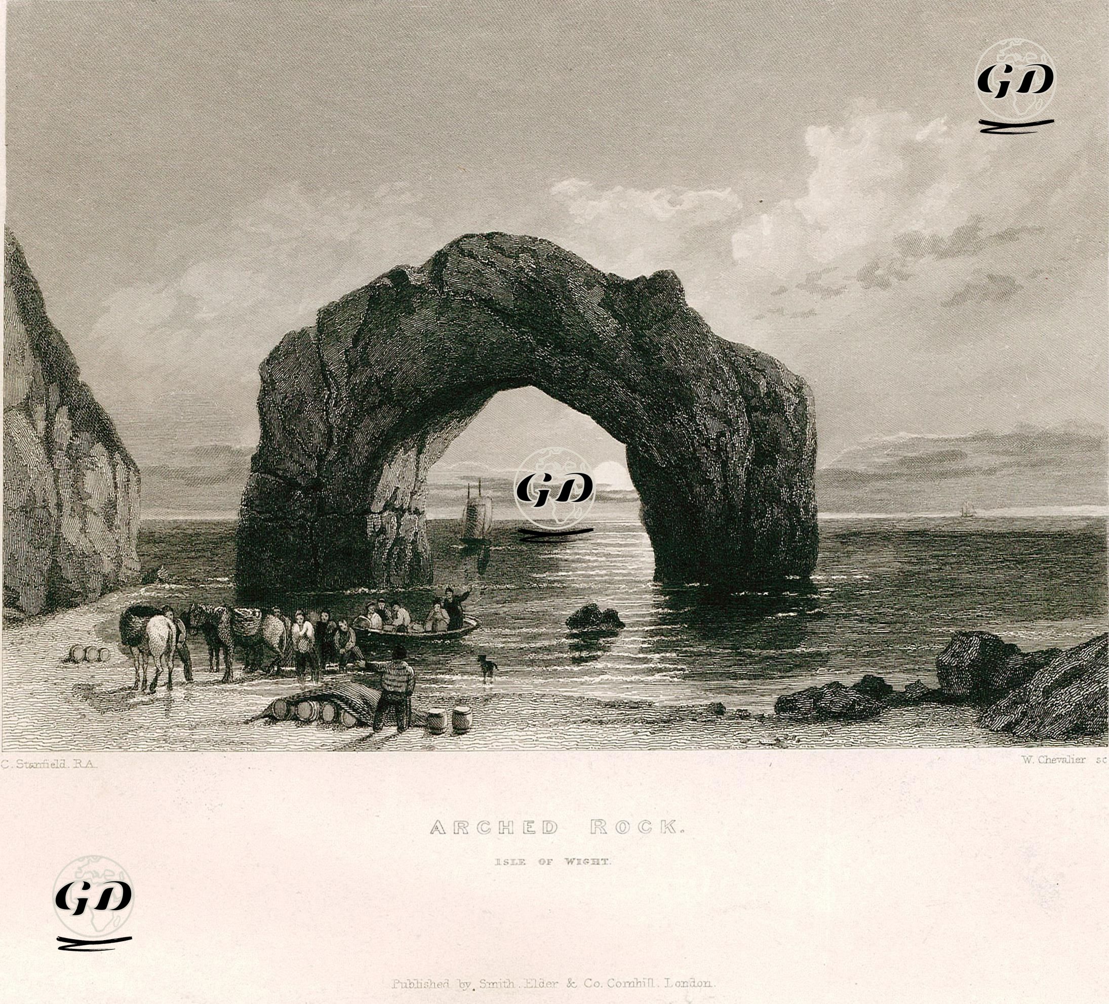 Arched Rock, isle Of Wight - Clarkson Stanfield (1793-1867) - 1830's-1840's