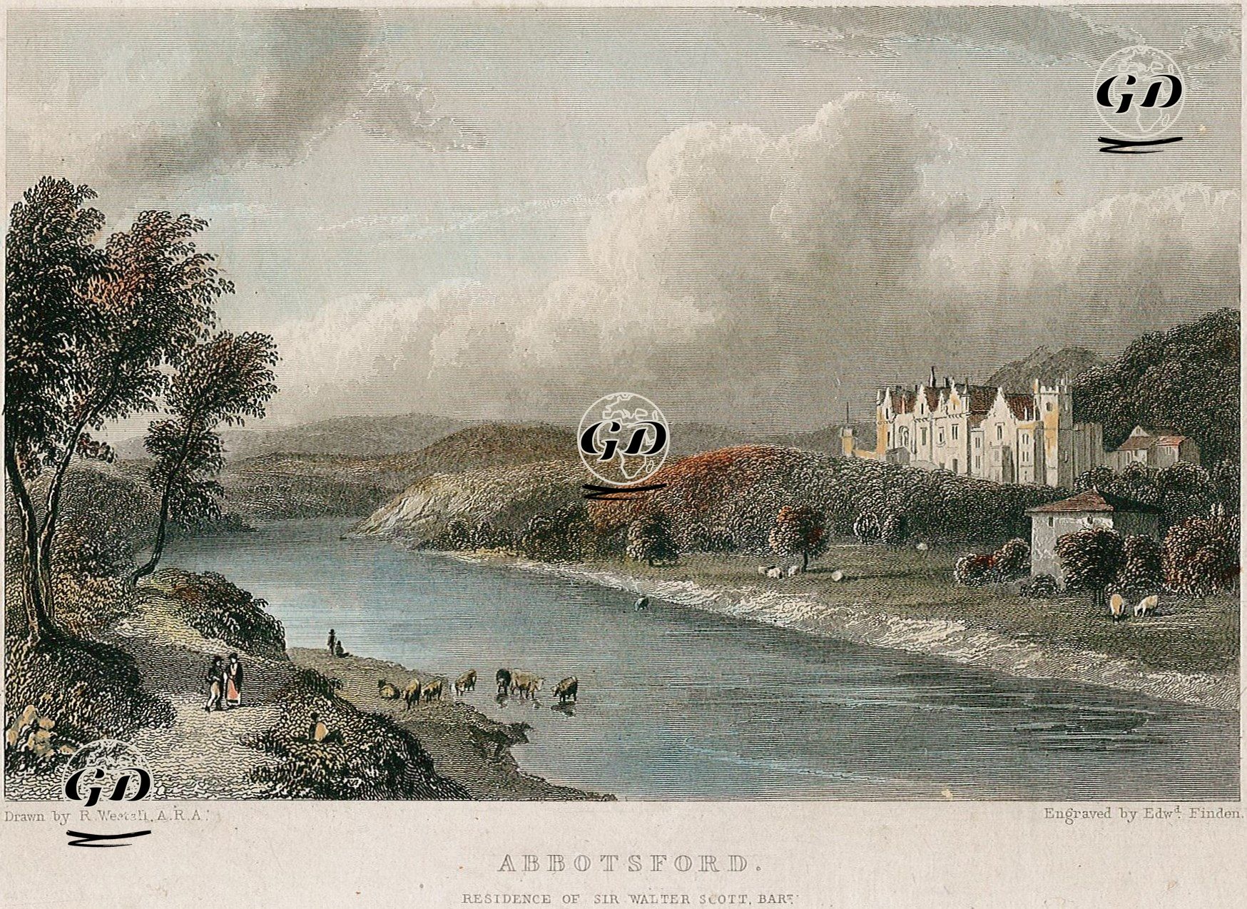 Walter Scott'un Evi Abbotsford Malikhanesi - Richard Westall (1765-1836) - 1832