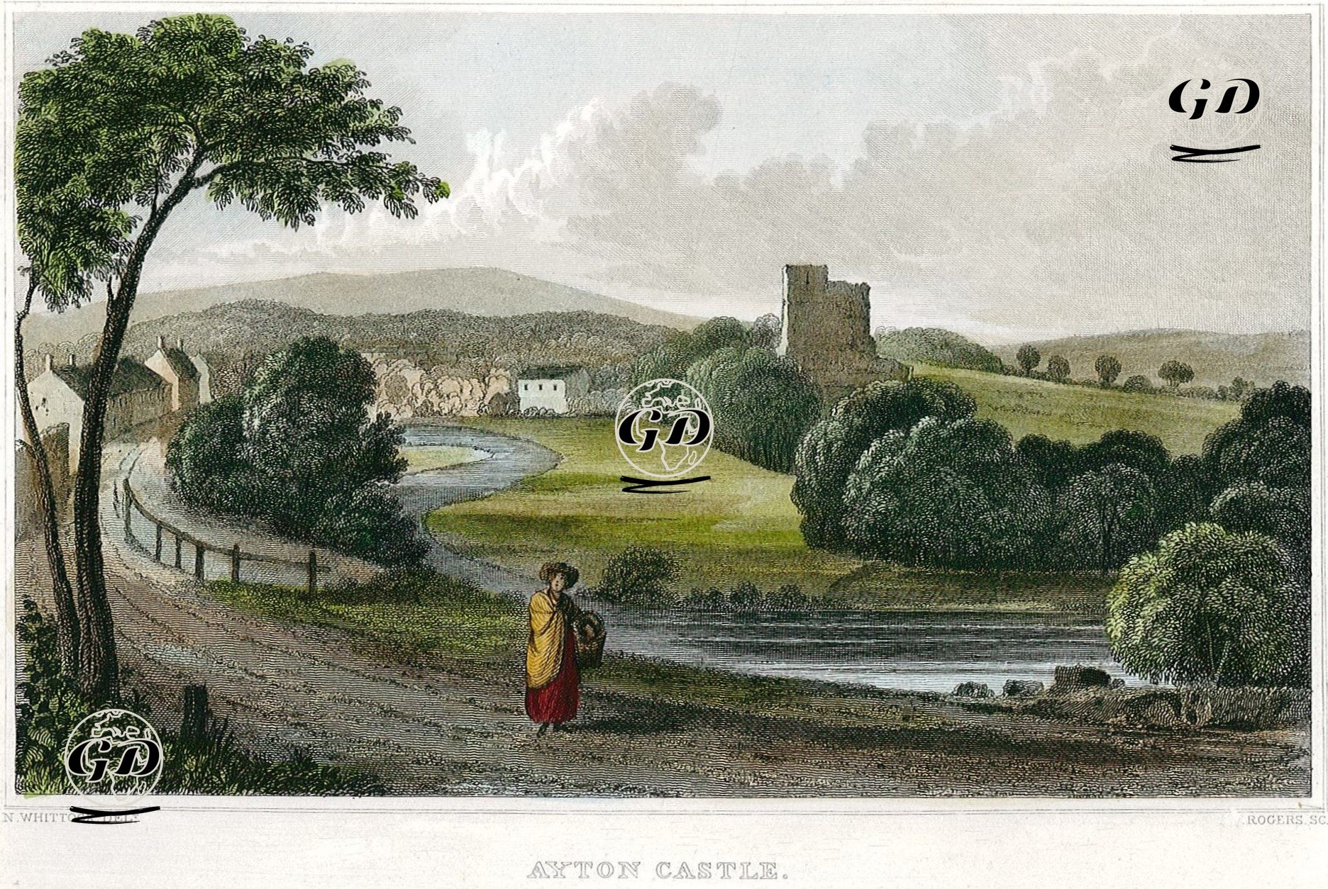 Ayton Kalesi - Nathaniel Whittock (1791-1860) - 1830's-1840's