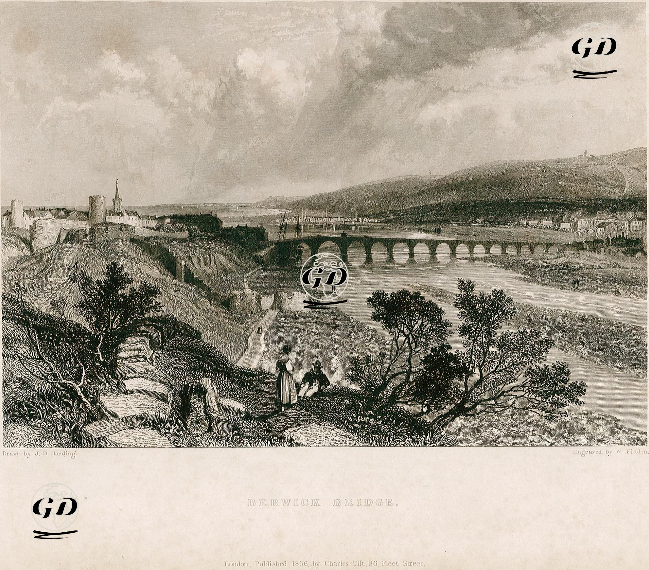 Berwick Bridge - James Duffield Harding (1798-1863) - 1836