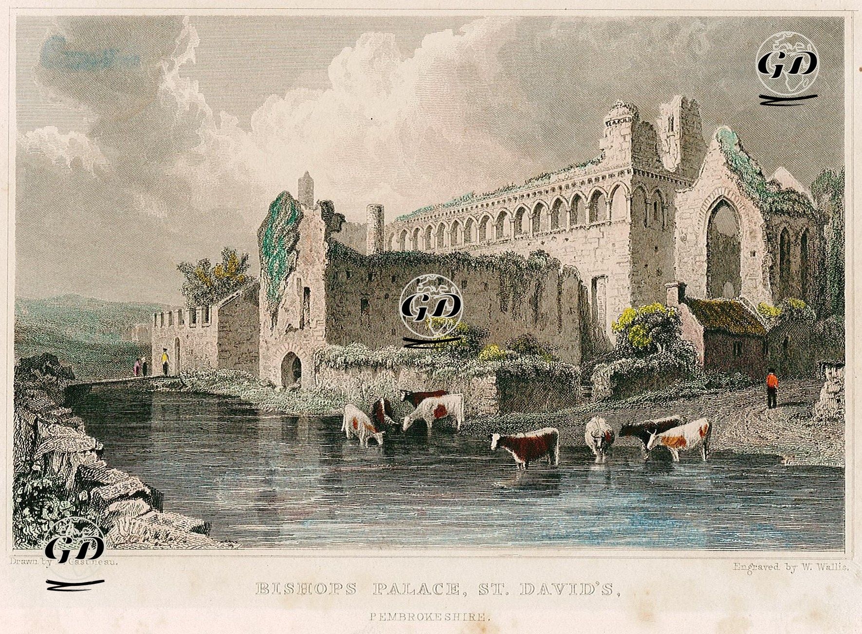 Piskopos Evi, St.David, Pembrokeshire - Henry Gastineau (1791-1876) - 1830