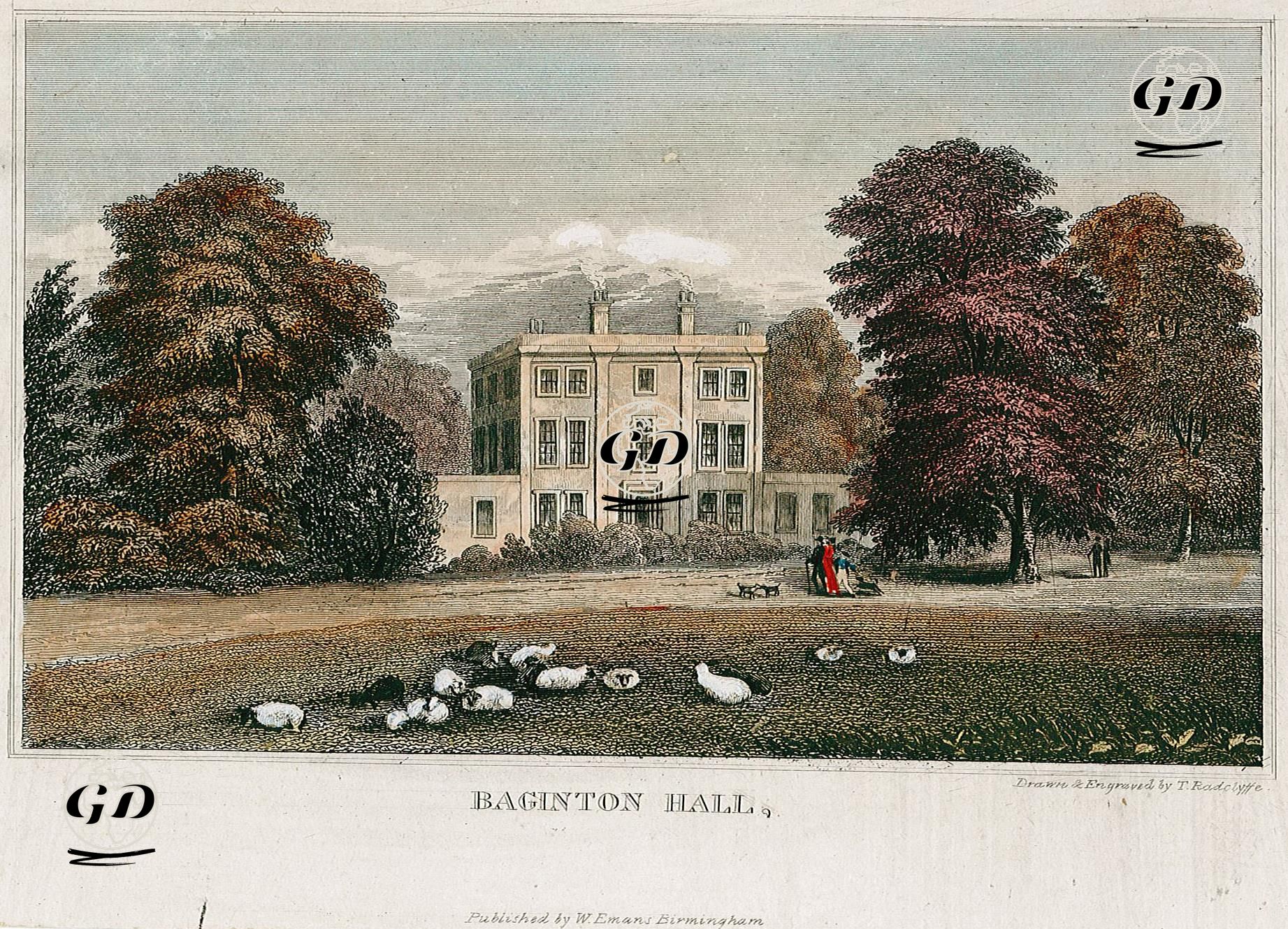 Baginton Hall - T.Radclyffe - 1830