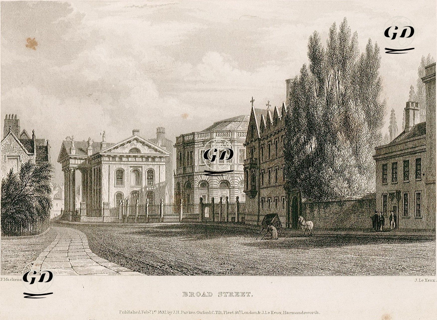 Broad Caddesi - Frederick Mackenzie (1788-1854) - 1837