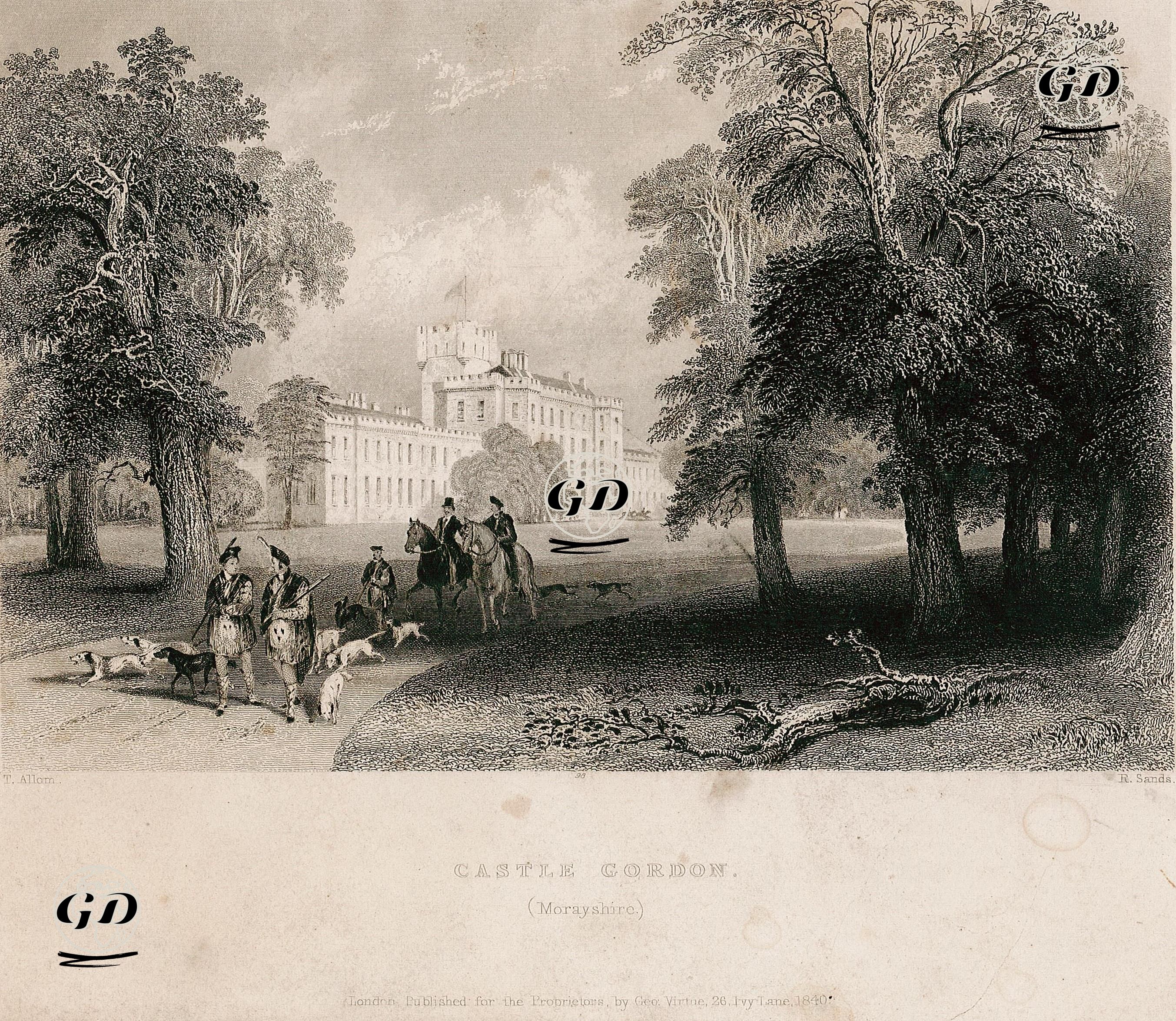 Castle Gordon, Morayshire - Thomas Allom (1804-1872) - 1840