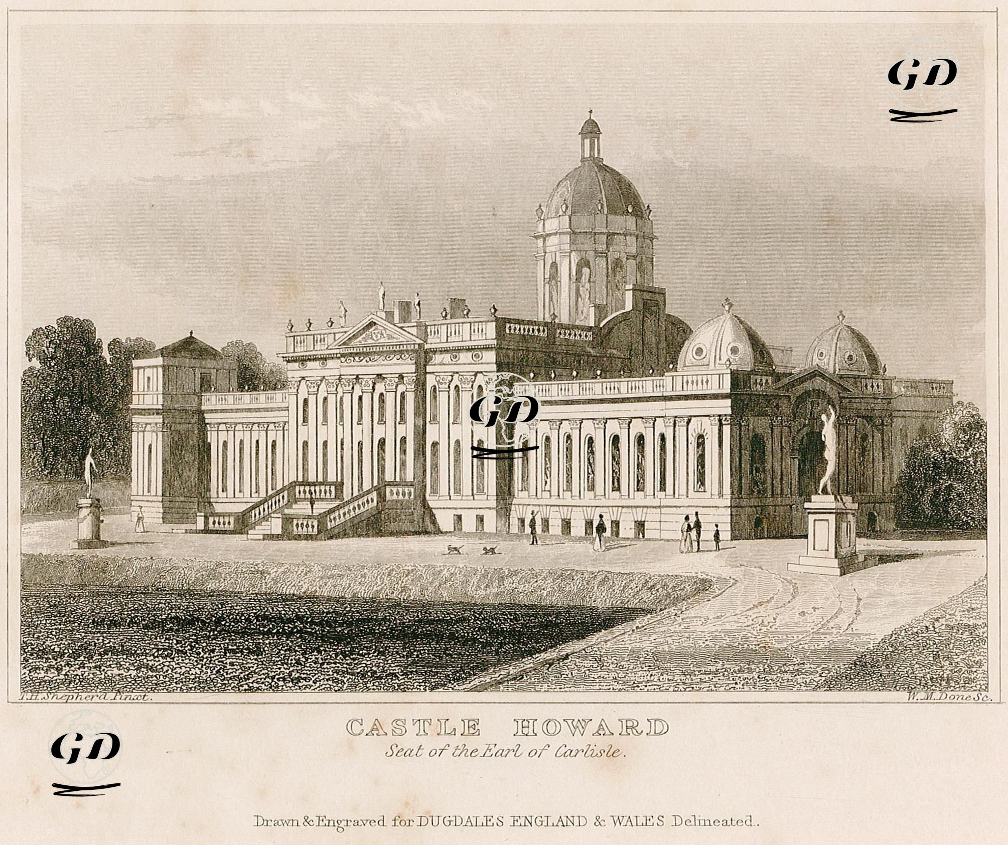 Castle Howard, Seat Of The Earl Of Carlisle - Thomas Hosmer Shepherd (1792-1864) - 1845