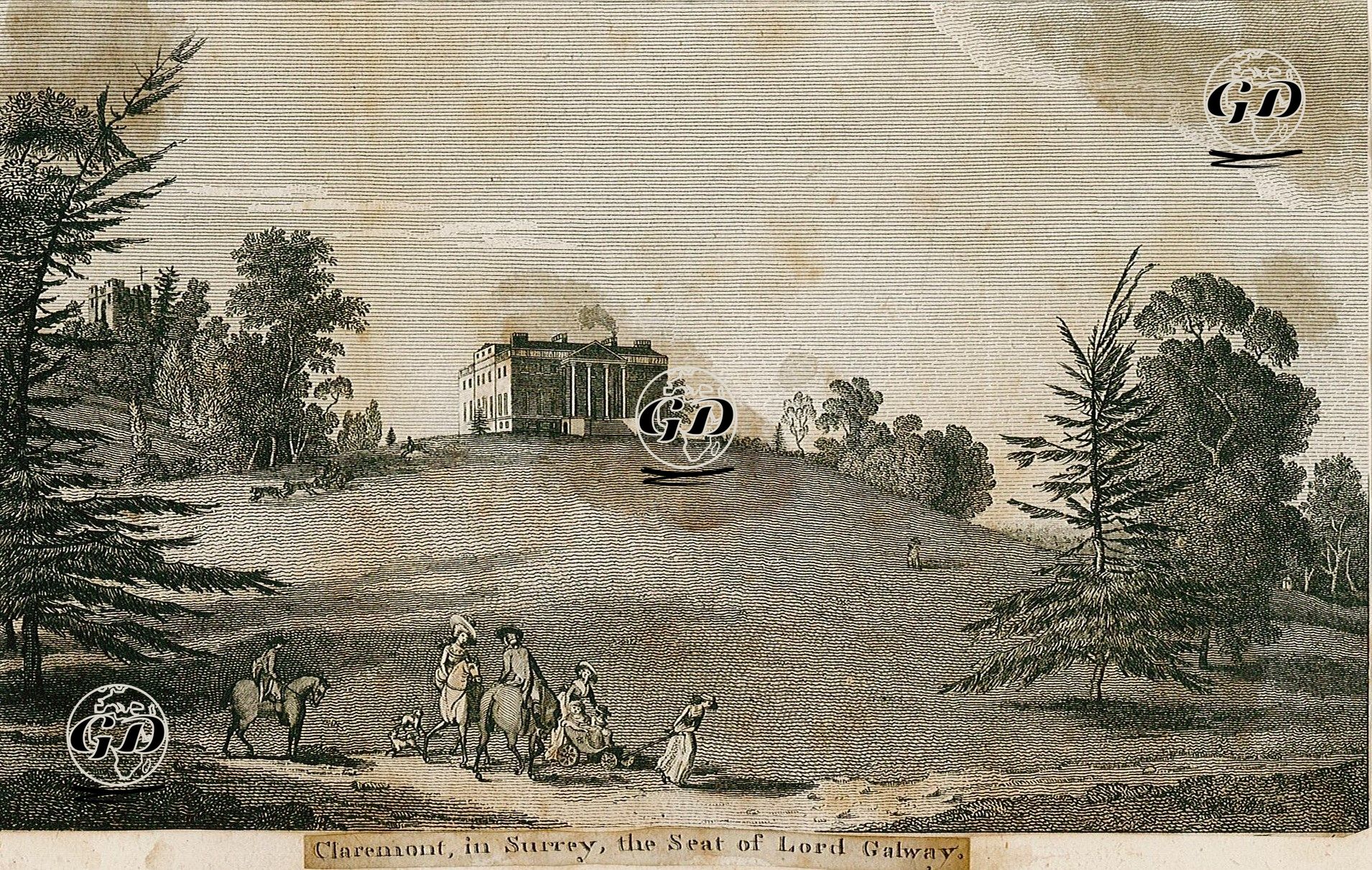 Lord Galway'ın Evi Claremont Malikhanesi, Surrey - Edward Francis Burney (1760-1848 ) - 1795